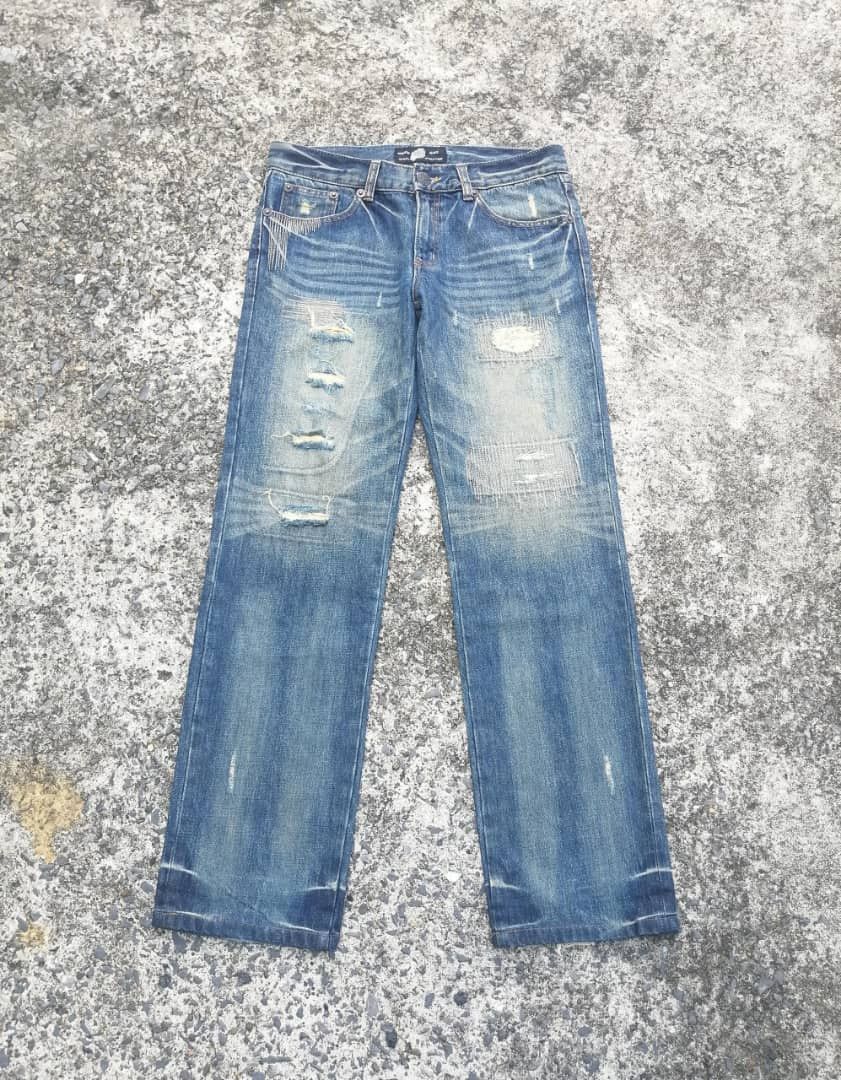 Bobson Nice Design Distressed Denim Jeans