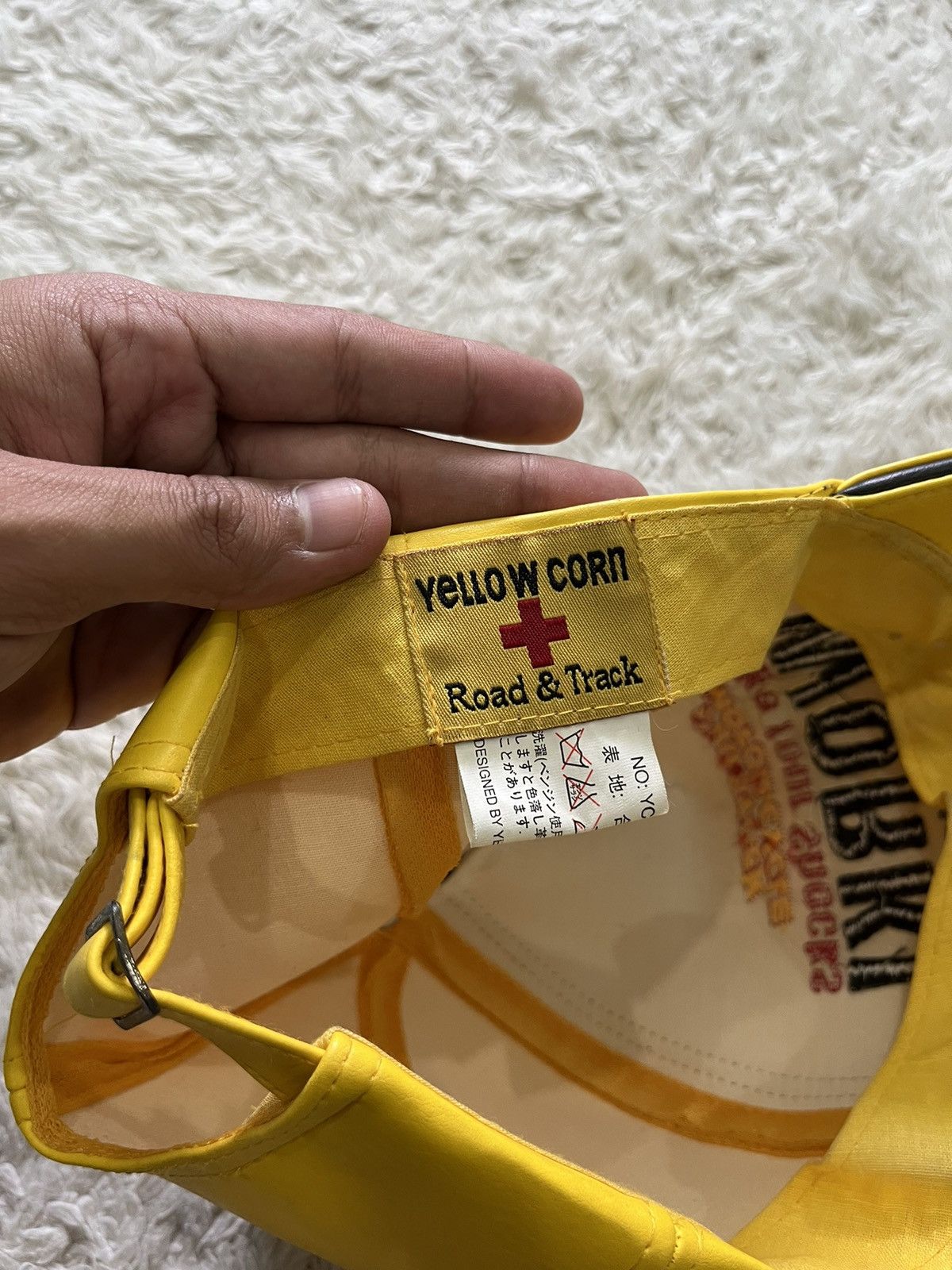 YELLOW CORN yellow corn motorsport racing leather cap Size ONE SIZE - 6 Thumbnail