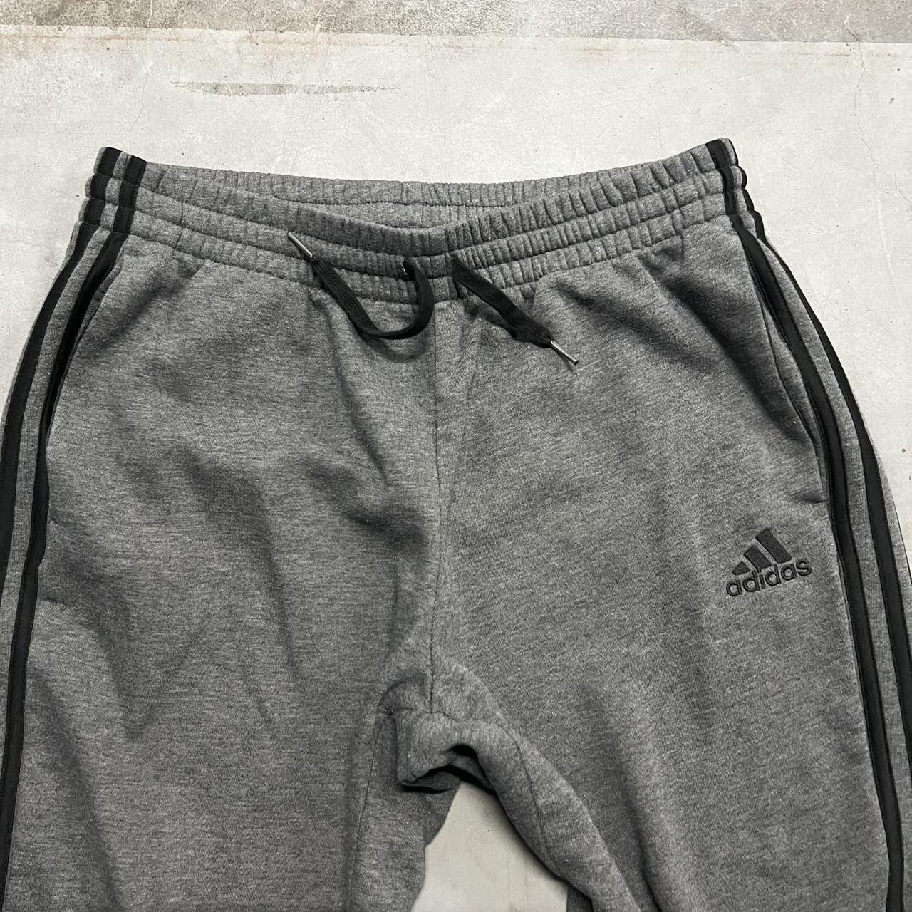 Adidas × Vintage Vintage Y2K Baggy Grey Black Striped Adidas Sweatpants! Size US 34 / EU 50 - 3 Thumbnail