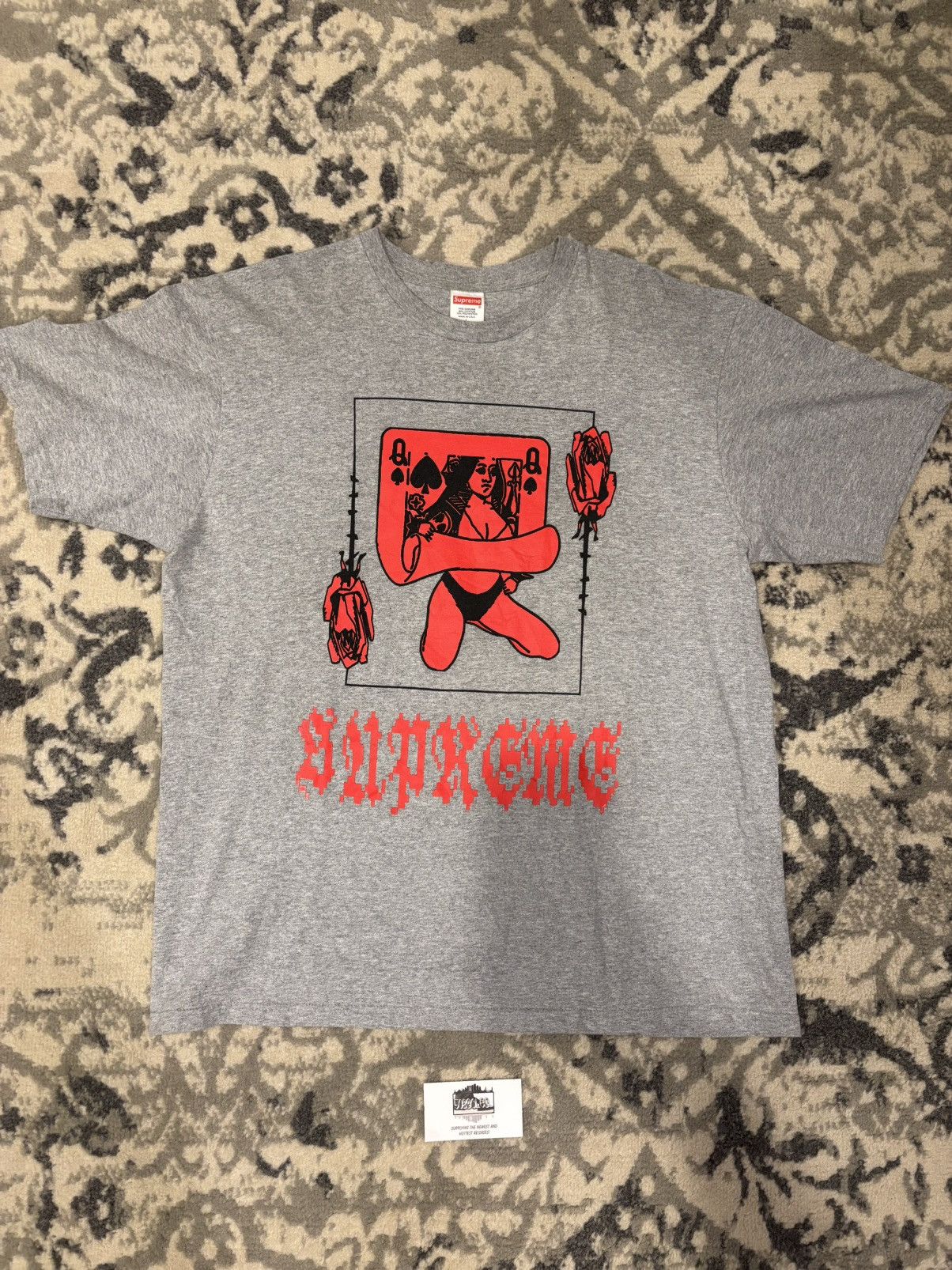 Supreme Queen Tee Grey FW19