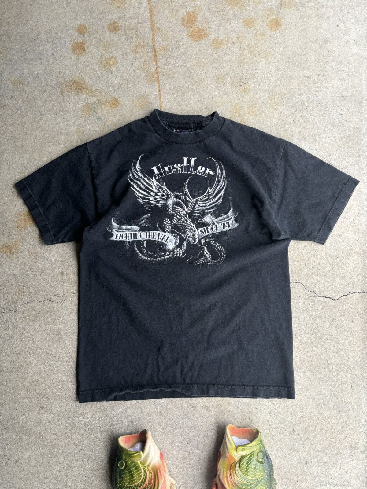 Japanese Brand × Vintage Crazy Hustler Brand Pinup Girl Boxy Stripper Tee Size US M / EU 48-50 / 2 - 1 Thumbnail