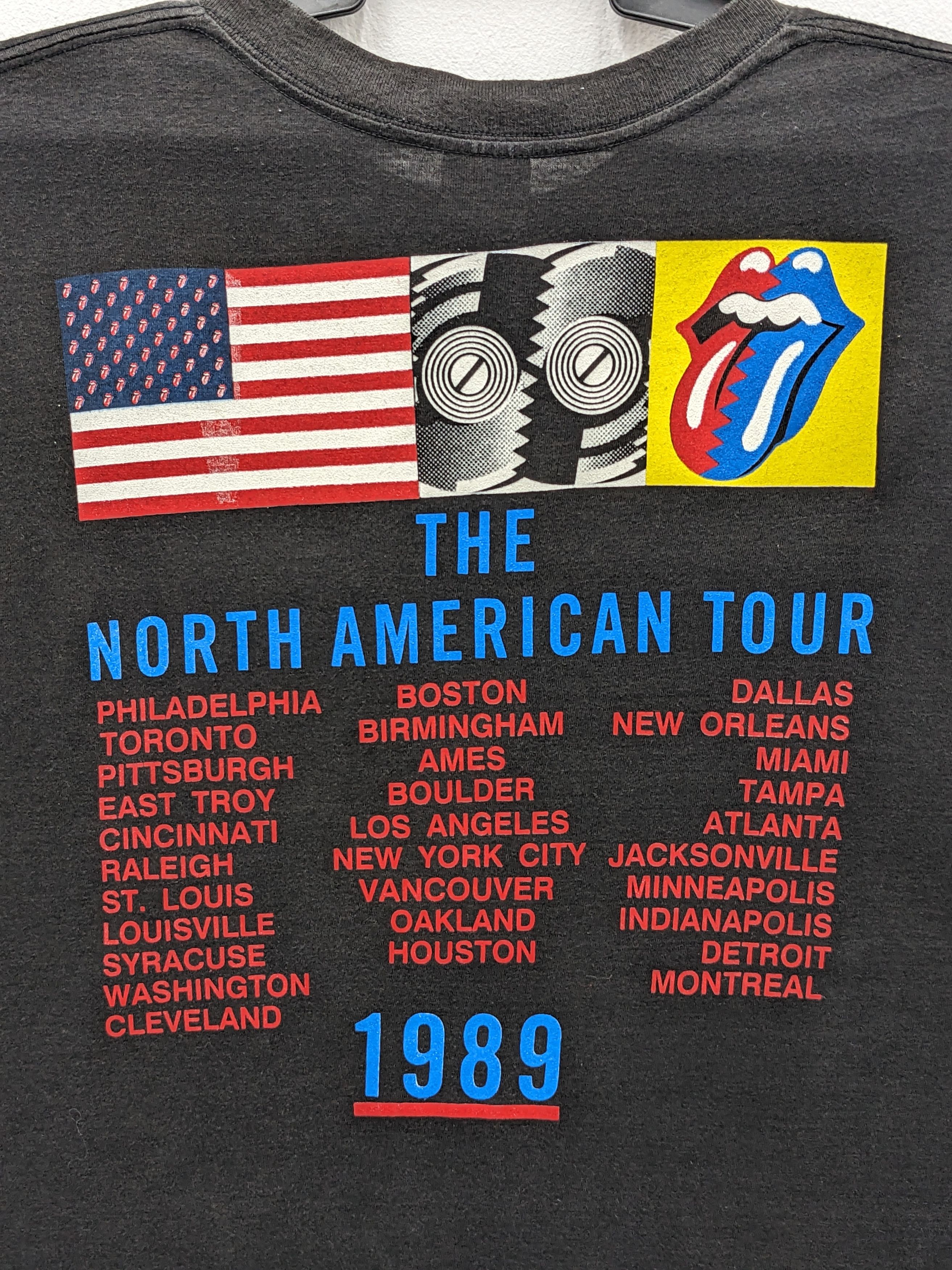 Band Tees × The Rolling Stones × Vintage VINTAGE 1989 THE ROLLING STONES THE NORTH AMERICAN TOUR Size US XL / EU 56 / 4 - 6 Thumbnail