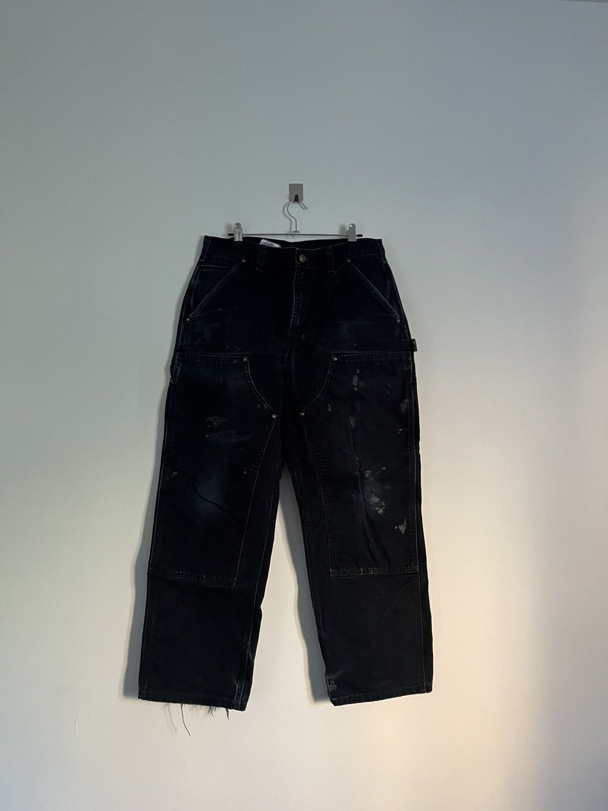 Carhartt Vintage Carhartt Double Knee Carpenter Work Pant Faded Navy Size US 33 - 1 Thumbnail