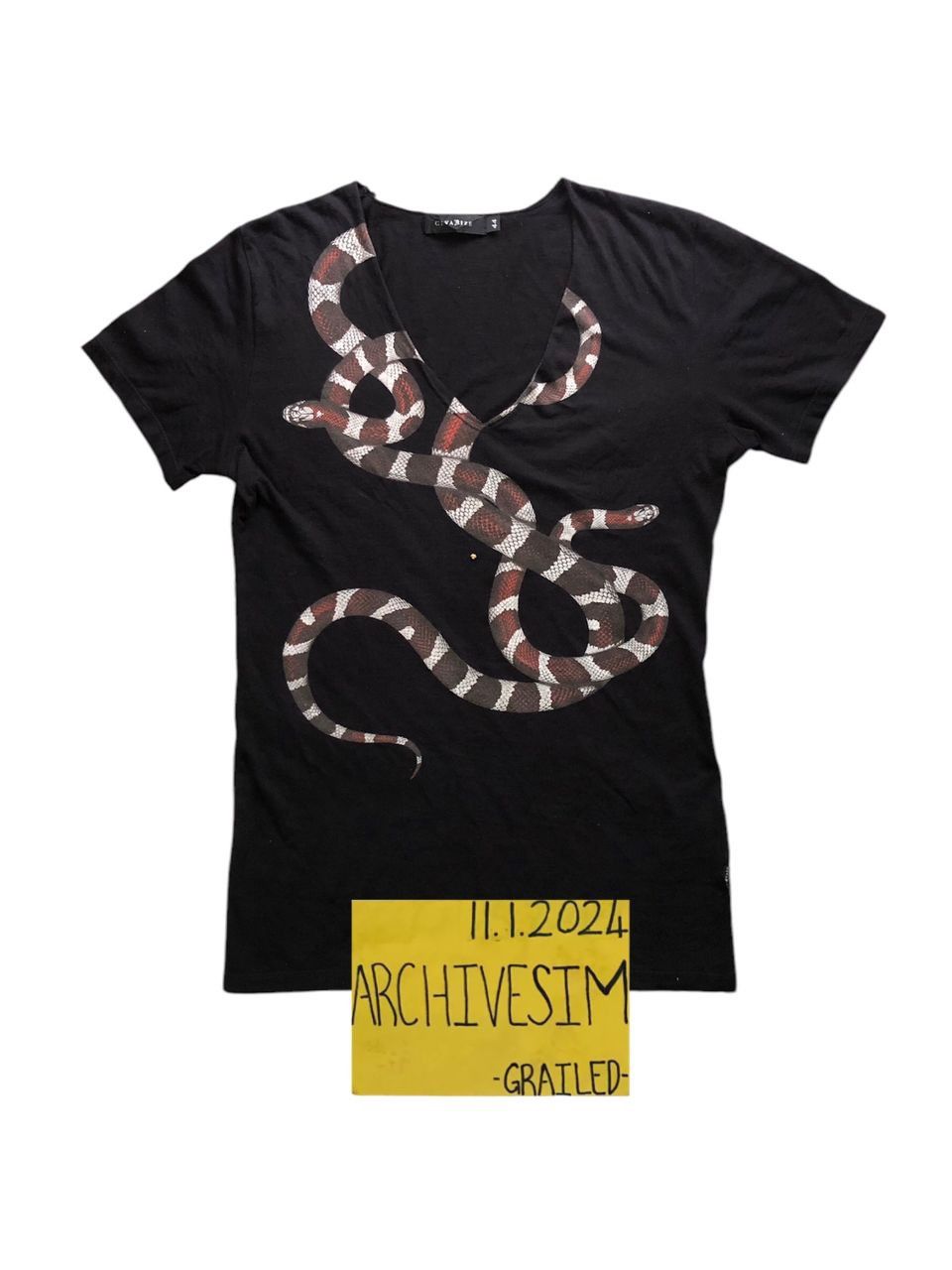 Japanese Brand Civarize Snake Print Logo Tee Size US S / EU 44-46 / 1 - 2 Thumbnail