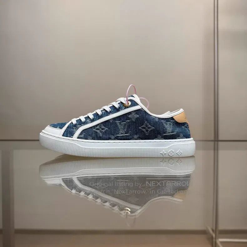 Louis Vuitton Louis Vuitton 25SS Tannin Denim Full Print Board Shoes Size US 6 / IT 36 - 3 Thumbnail