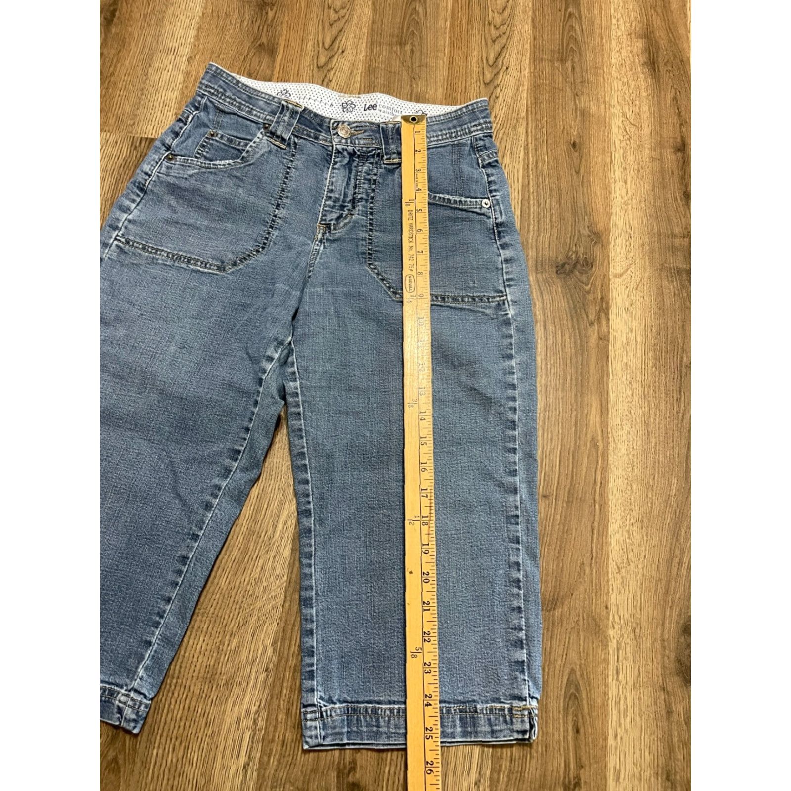 Lee Lee Jeans Women's Size 4P Blue Denim Capris Comfort Waistband Size 27" / US 4 / IT 40 - 6 Thumbnail