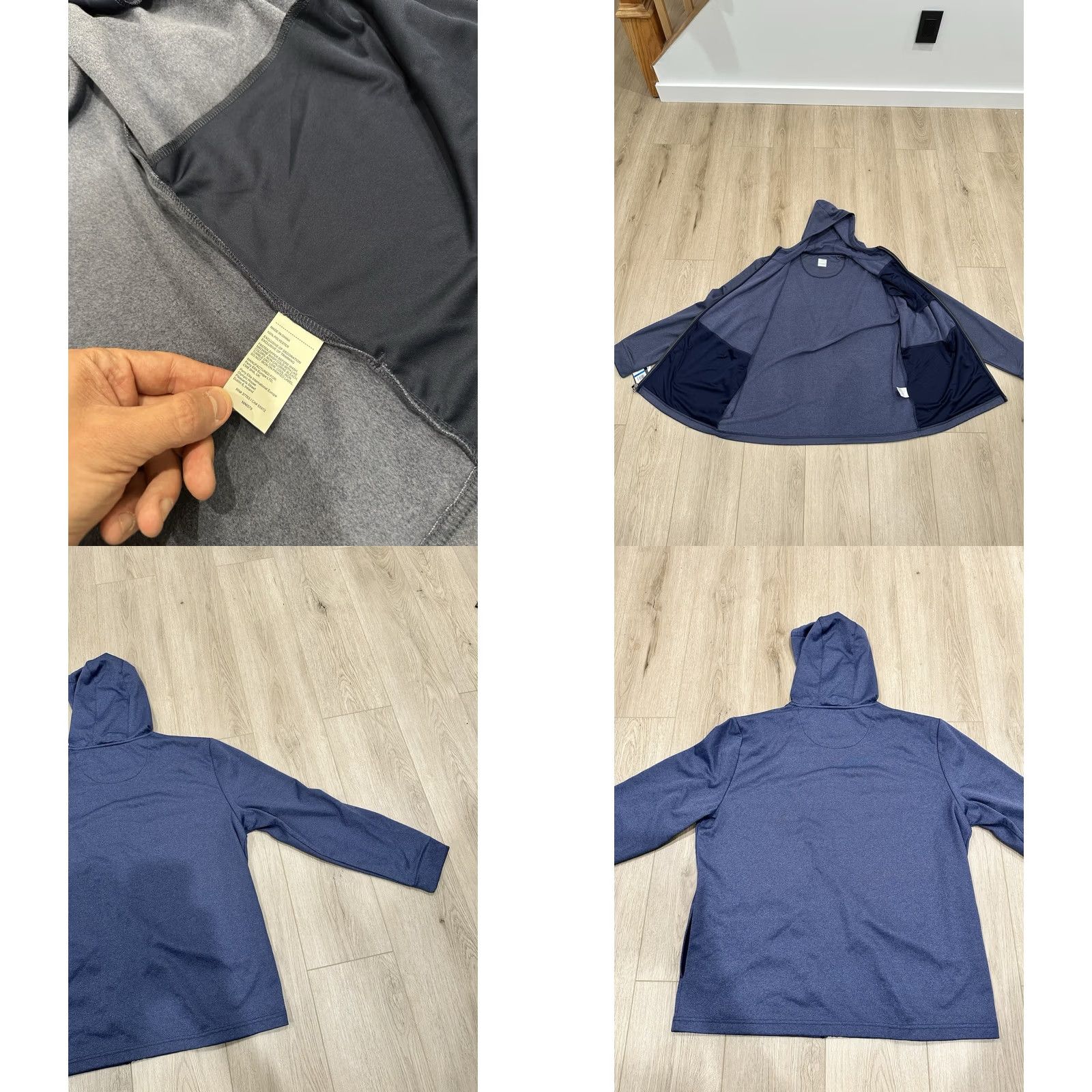 Callaway Callaway Men’s XL Blue Full Zip Hoodie Jacket Peacoat Heather Golf UPF NWT Size US XL / EU 56 / 4 - 8 Thumbnail