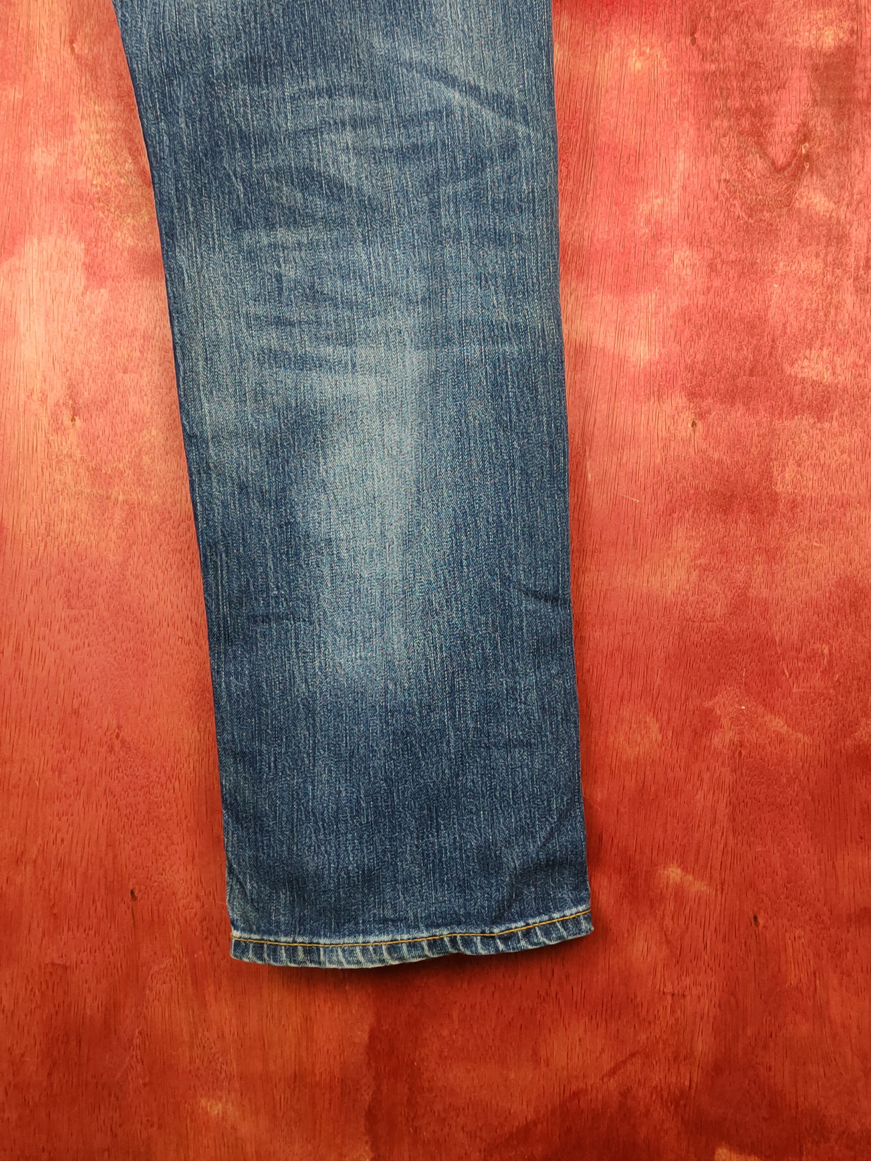 Japanese Brand Closshi Dark Blue Distressed Ripped Jeans #S1699 Size US 35 - 11 Thumbnail