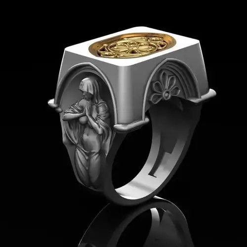 Other S925 ViSilver Virgin Mary Prayer Ring Size ONE SIZE - 1 Thumbnail