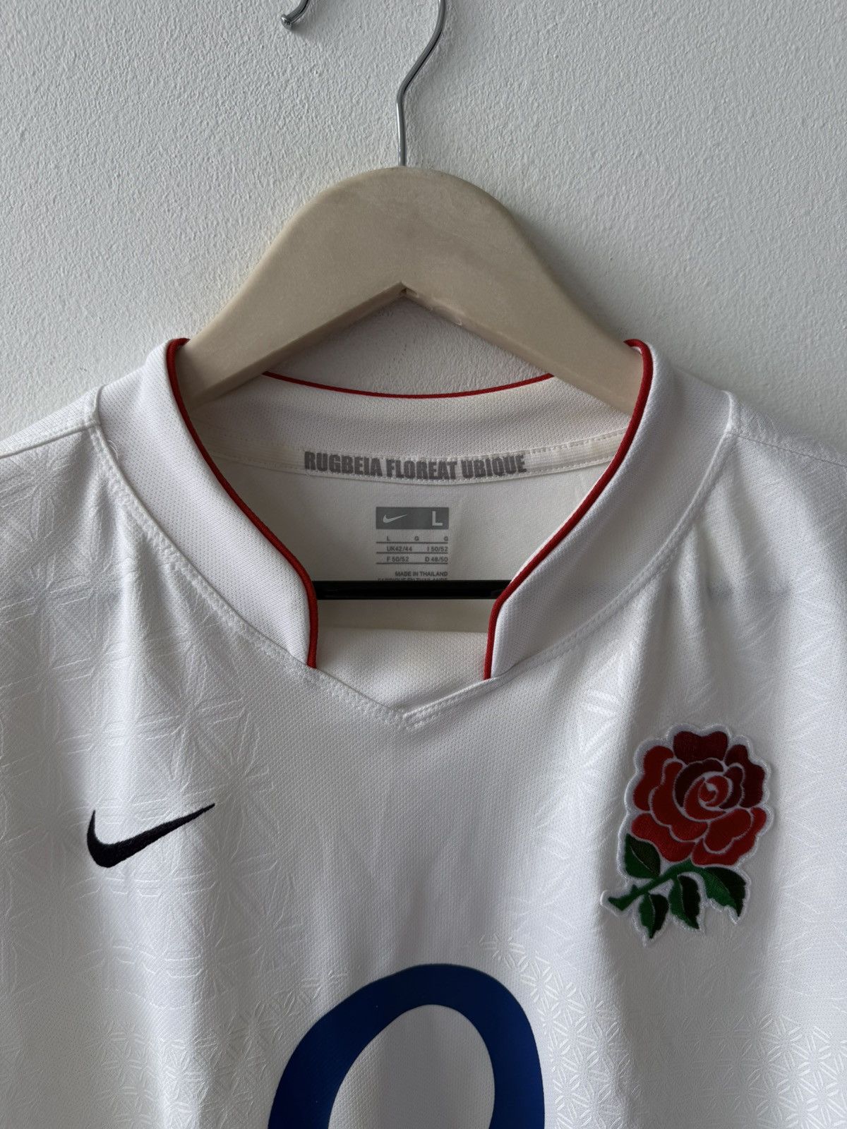 Nike Nike England Rugby Home Jersey 2009-2010 White Vintage Size US L / EU 52-54 / 3 - 11 Thumbnail
