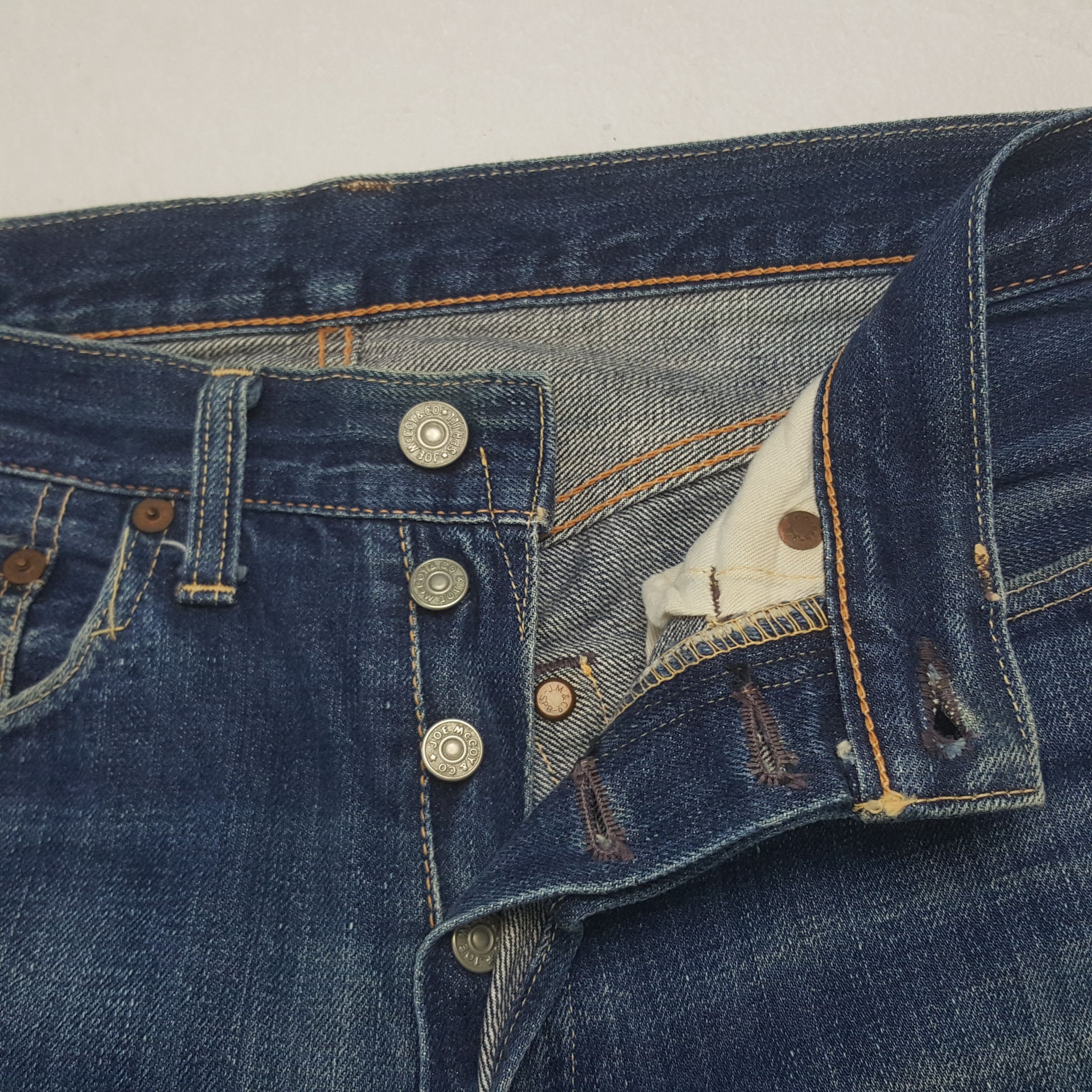 Japanese Brand Vintage Joe McCoy Selvedge Denim Jeans Size US 29 - 15 Thumbnail