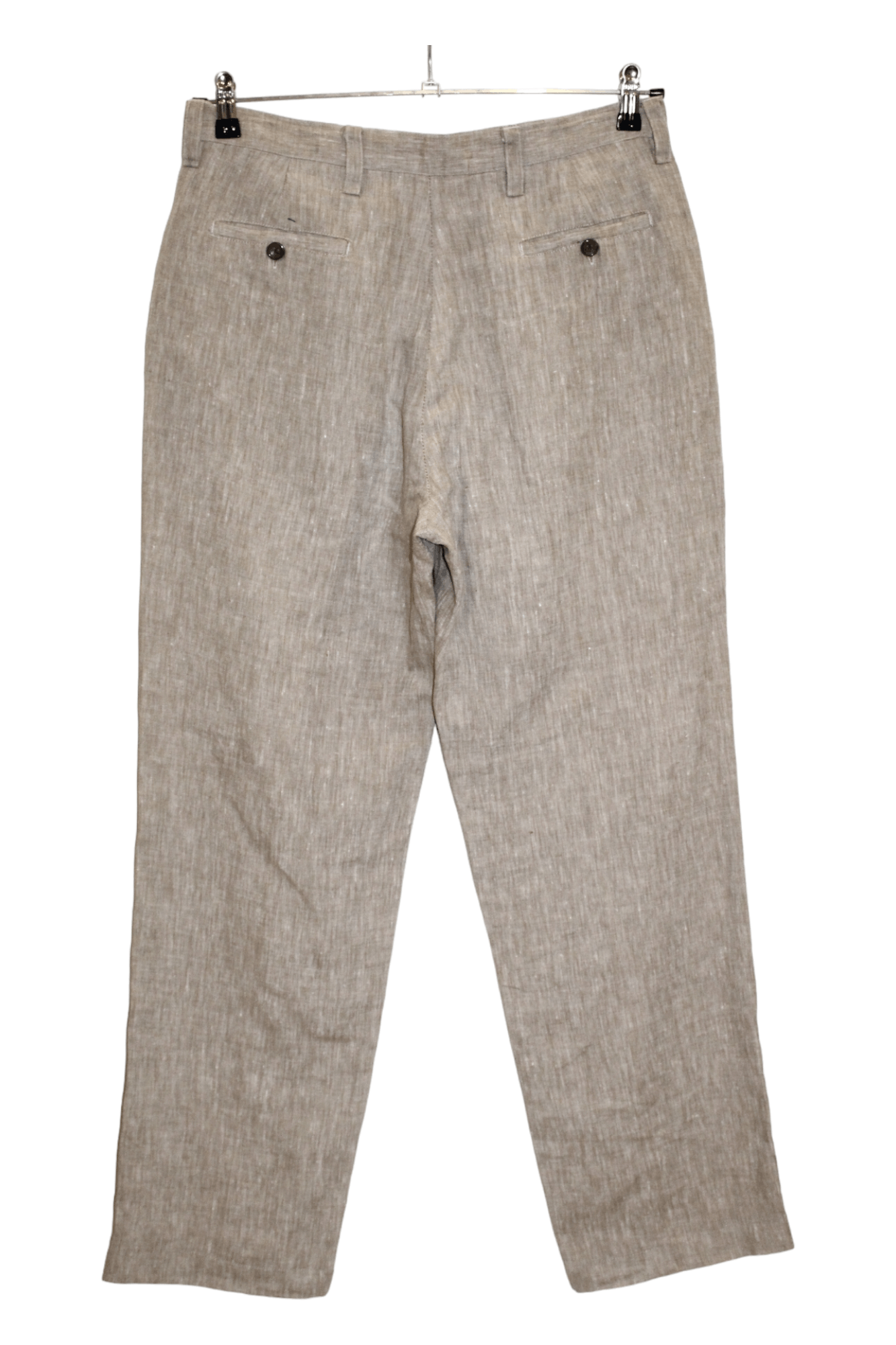 Adolfo Dominguez Adolfo Dominguez Raw Linen Straight Leg Chino Pants Size US 32 / EU 48 - 2 Thumbnail