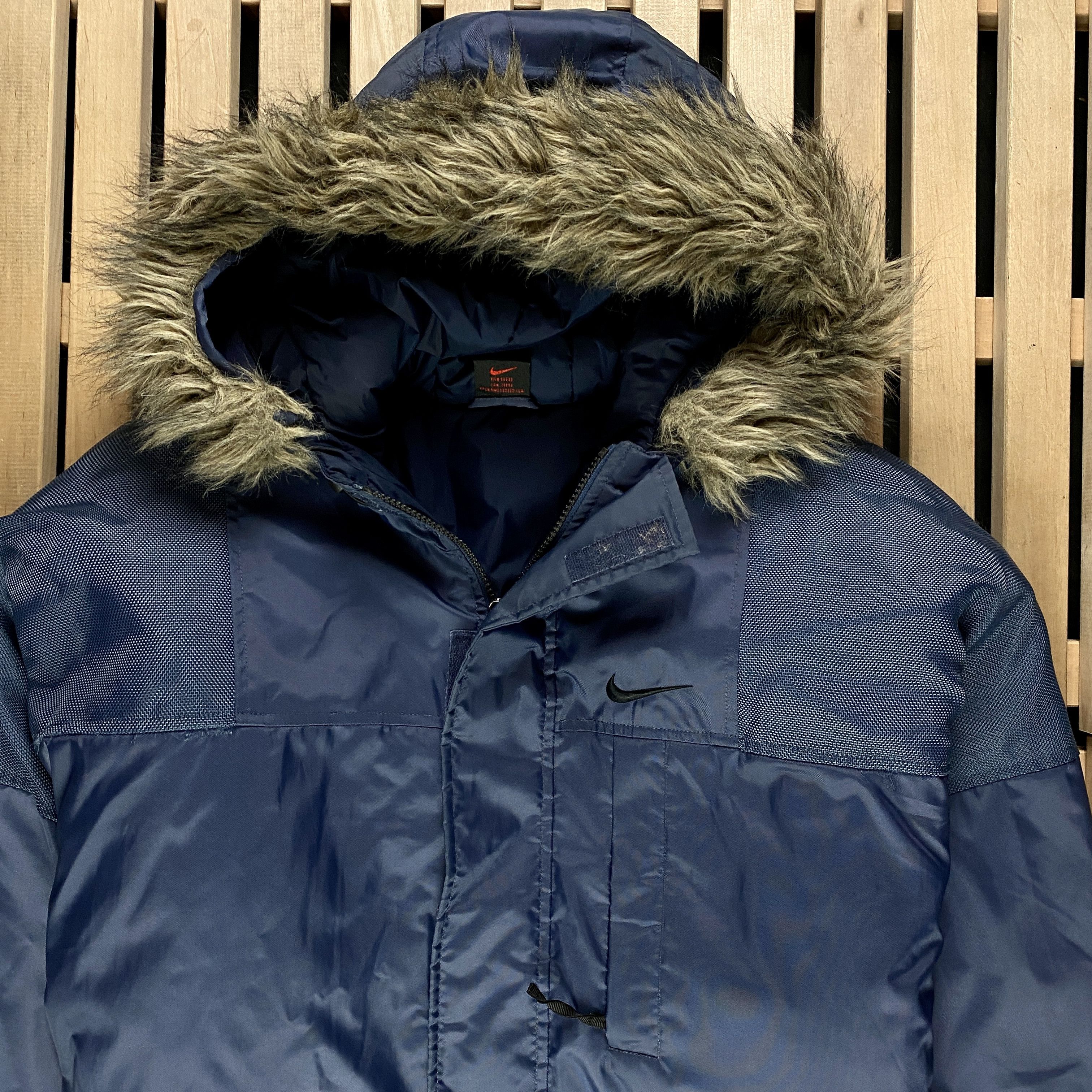 Nike × Vintage Men’s Parka Jacket Nike Vintage Size L Blue Size US L / EU 52-54 / 3 - 2 Thumbnail