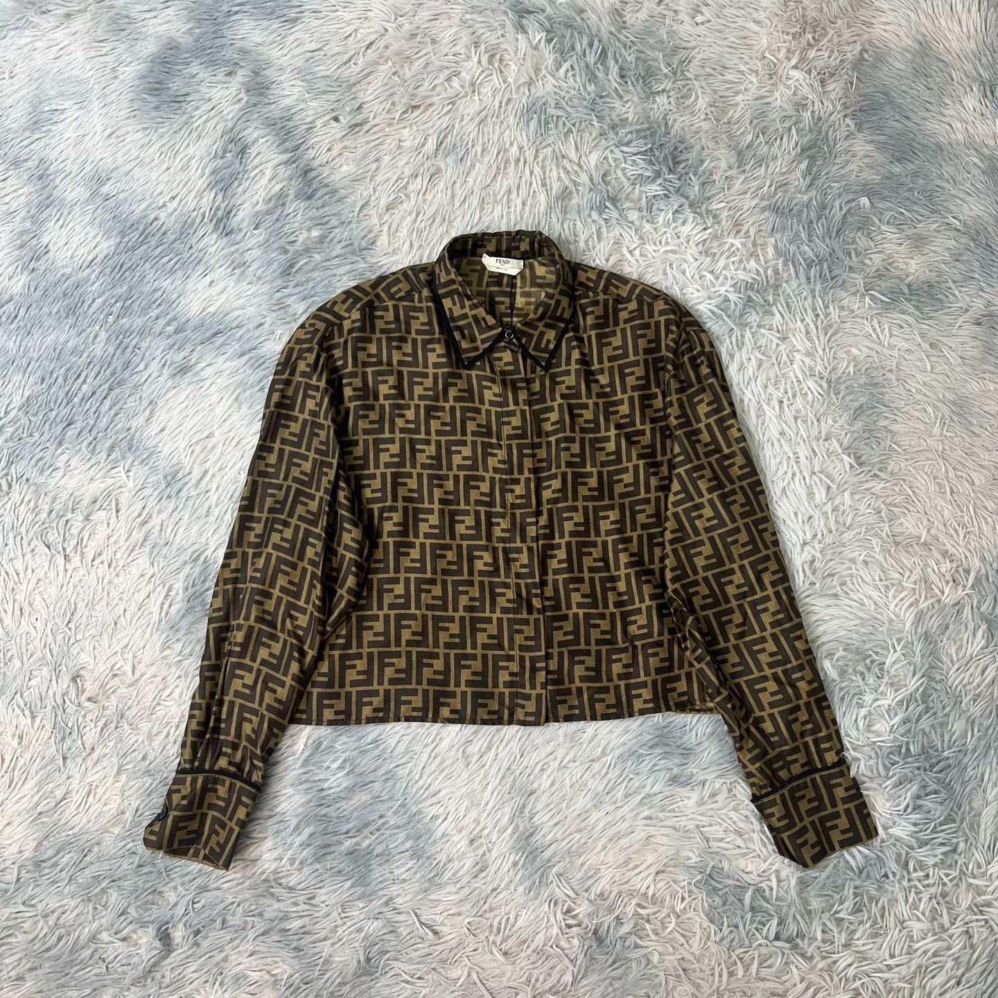 Fendi Fendi All-Over Print Long-Sleeve Shirt Size S / US 4 / IT 40 - 1 Thumbnail