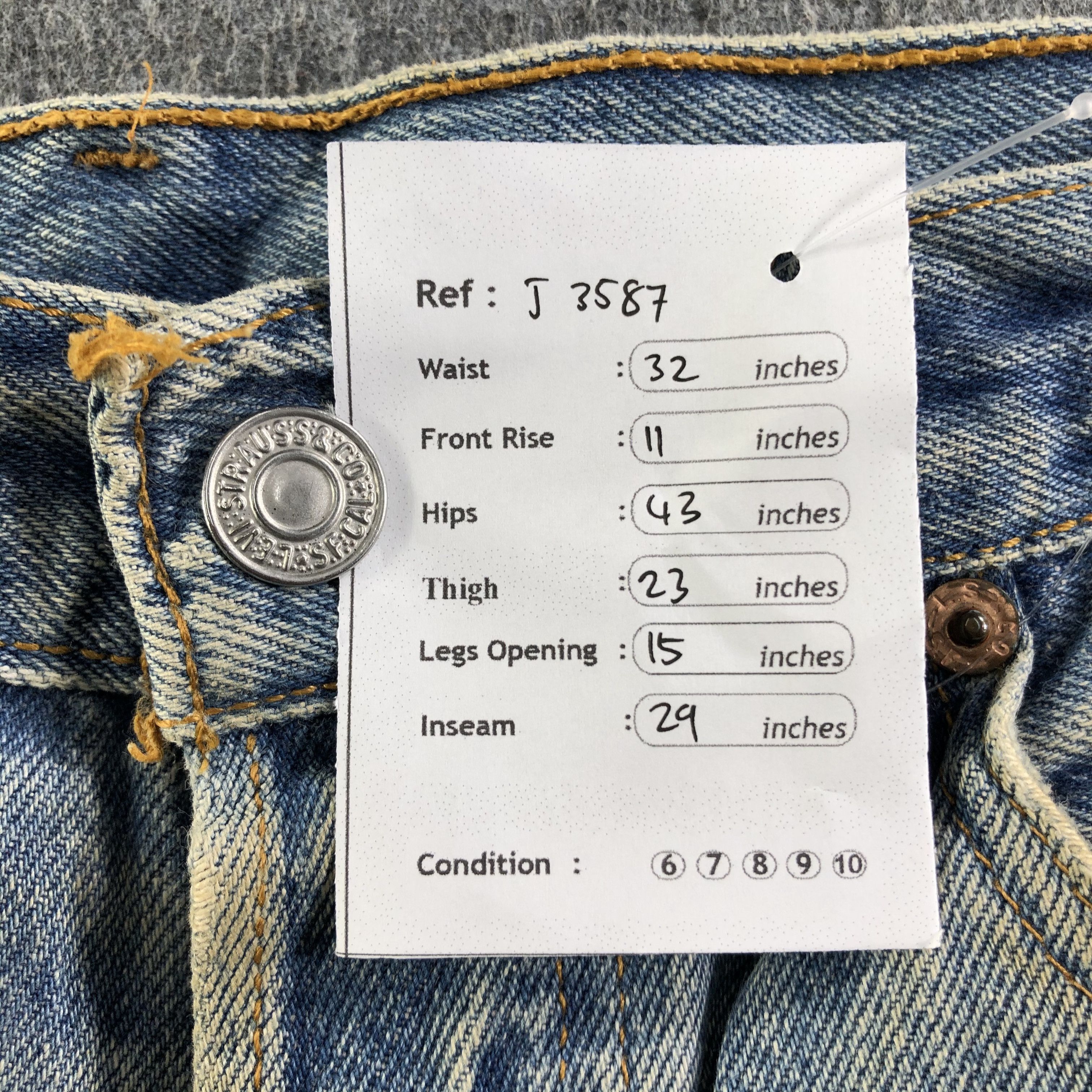 Levi's Vintage 90s Levis 501 Jeans-J3587 Size US 32 / EU 48 - 13 Thumbnail