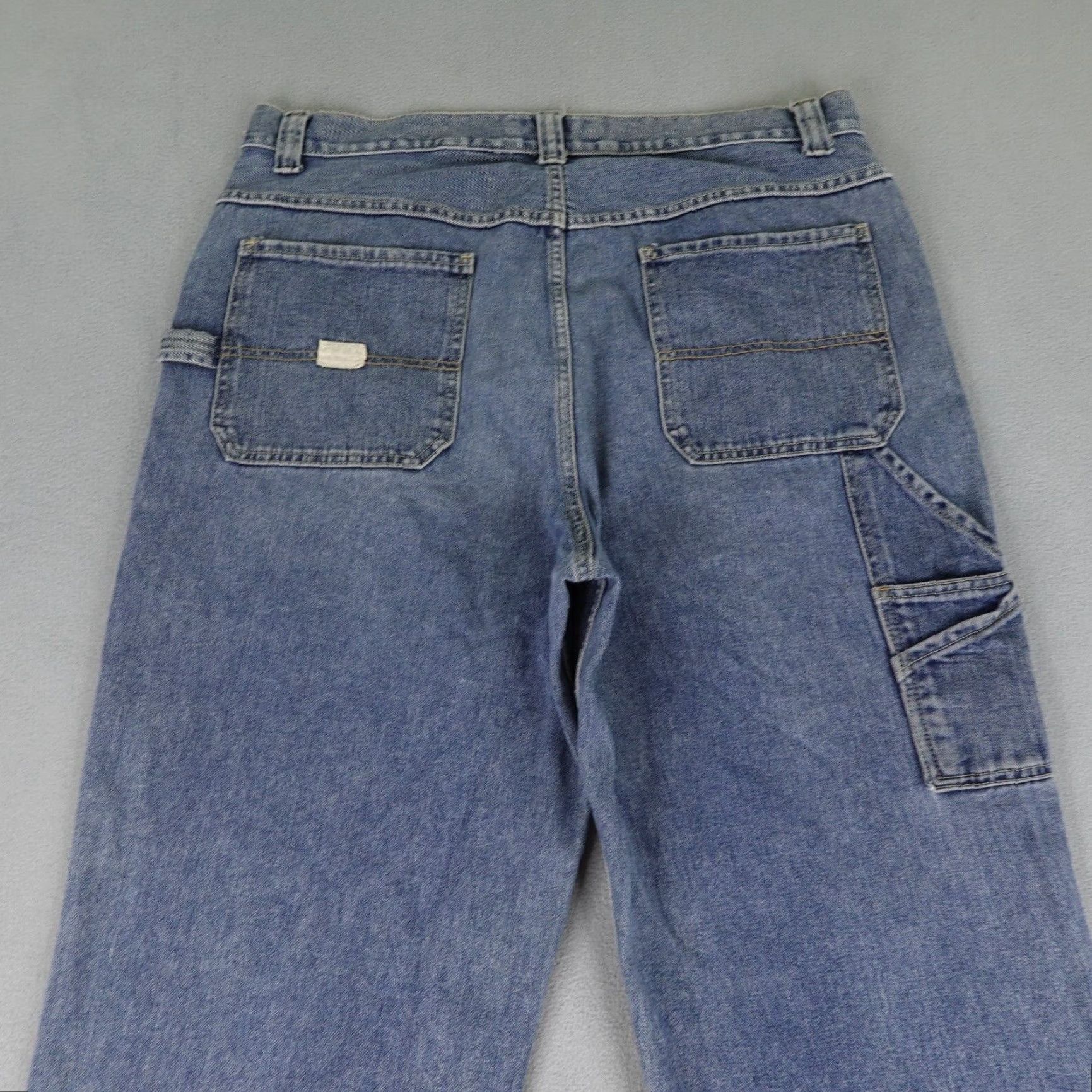 Old Navy VINTAGE Old Navy Jeans Mens 38x32 Blue Denim Wide-Leg Cotton Relaxed Fit Baggy Work Y2K Mens Size US 38 / EU 54 - 5 Thumbnail