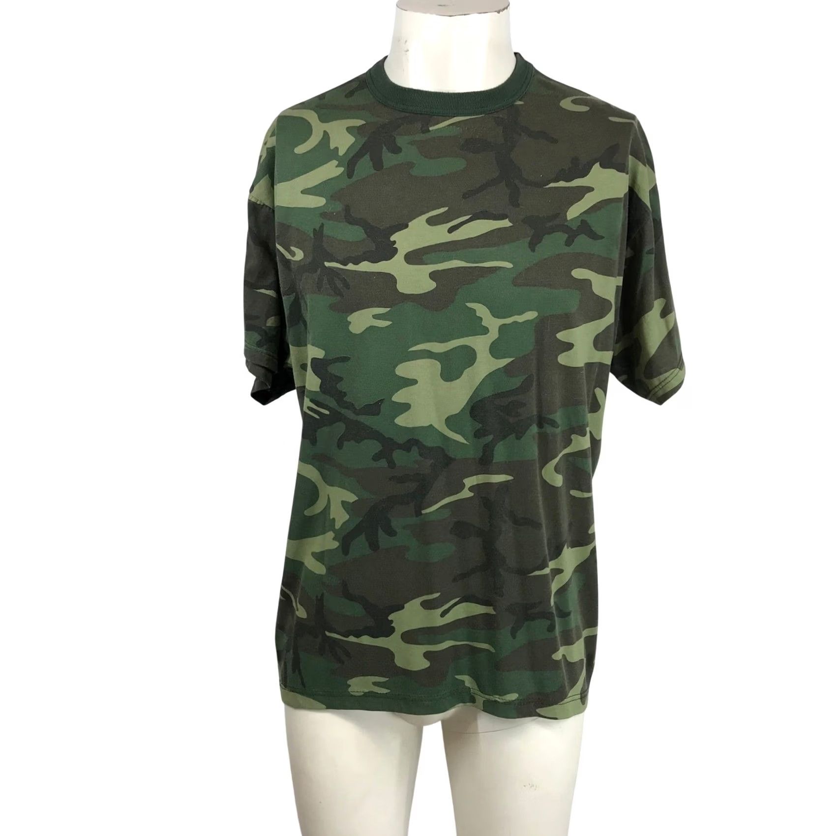 Rothco vtg Rothco Woodland Camo T-Shirt XL Green Brown Tactical Military Made in USA Size US XL / EU 56 / 4 - 2 Thumbnail