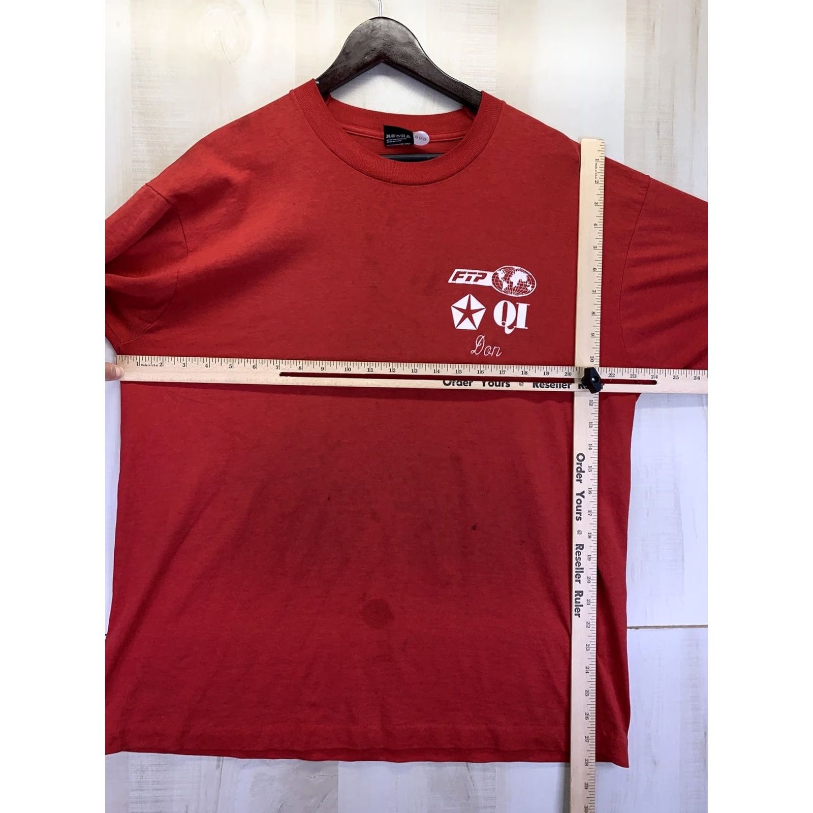 Vintage VINTAGE Screen Stars Chrysler Don Embroidered Red Mens Shirt XL Short Sleeve Graphic Tee 1980s Mens Size US XL / EU 56 / 4 - 7 Thumbnail