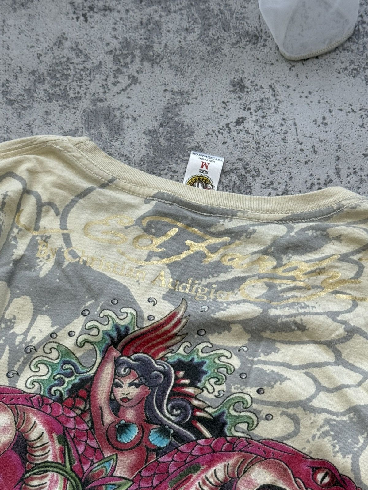 Ed Hardy Crazy Ed Hardy Y2K Overprint Long Sleeve Made in USA Size M / US 6-8 / IT 42-44 - 4 Thumbnail