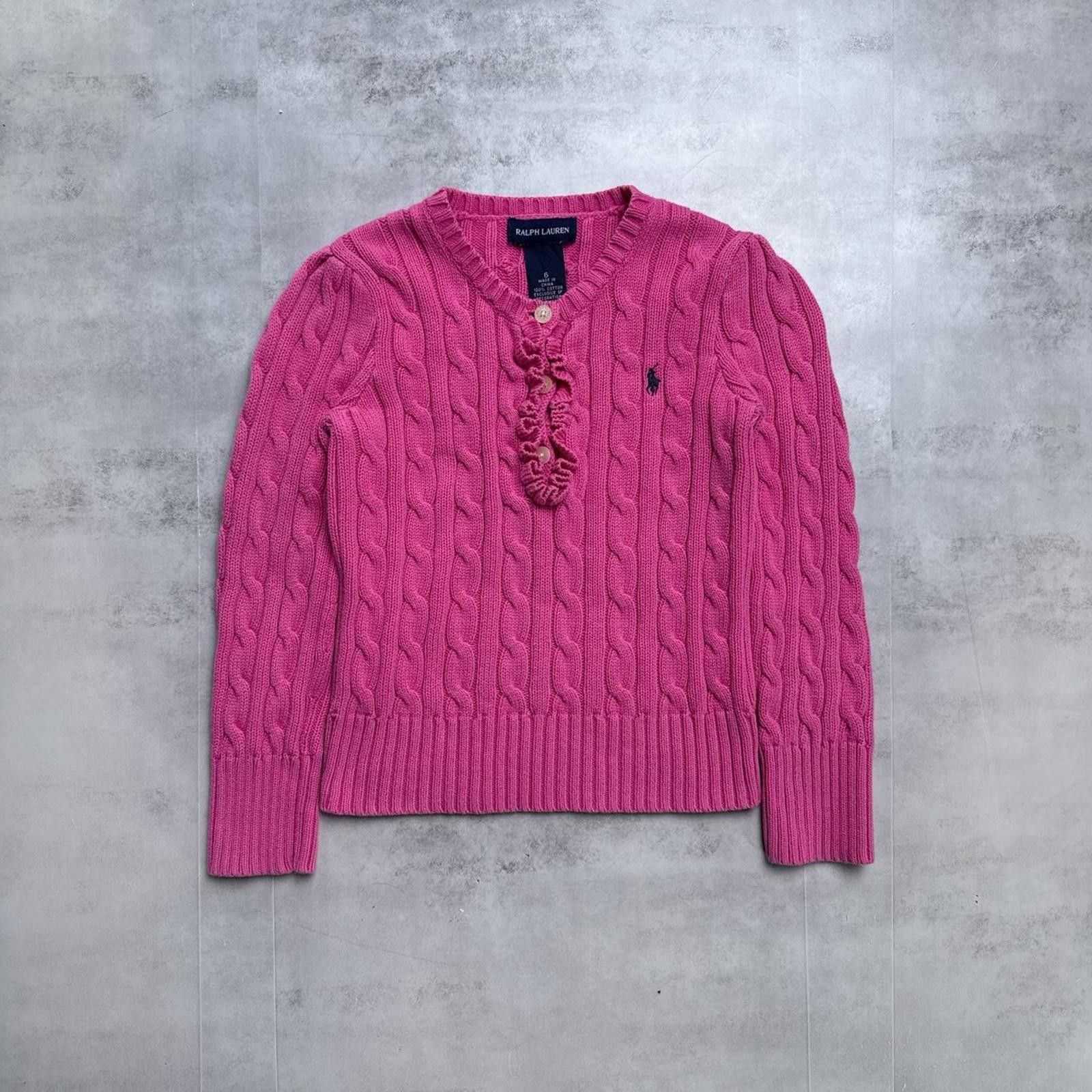 Polo Ralph Lauren Y2K Polo Ralph Lauren Pink Knitted Button Sweater Size M / US 6-8 / IT 42-44 - 1 Thumbnail