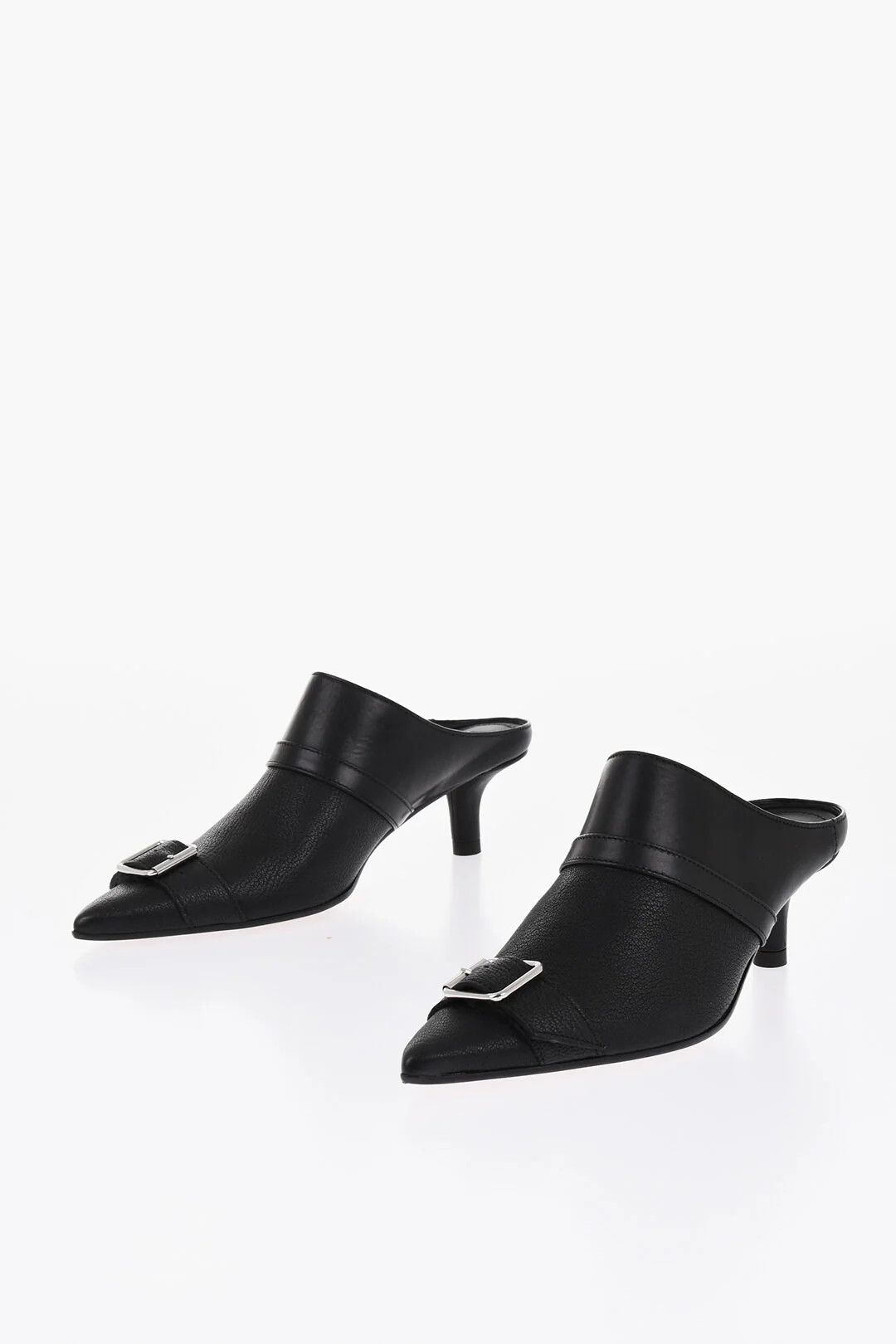 Maison Margiela og1mm0426 Hammered Leather Mules in Black Size US 8.5 / IT 38.5 - 3 Thumbnail