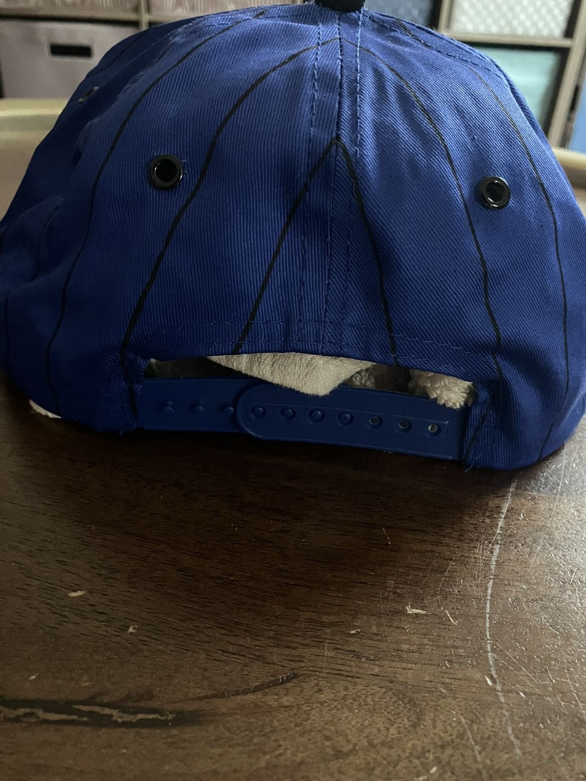 Vintage Vintage 90s Nirvana Nevermind Pinstripe SnapBack Kurt Cobain Size ONE SIZE - 2 Thumbnail