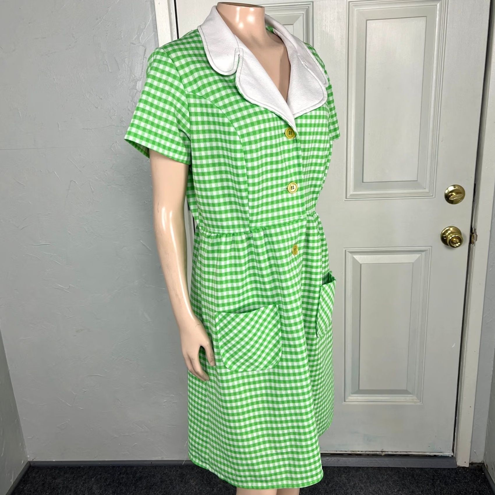 Sears Vintage 70s Sears Fashions Womens Dress M Polyester Knit PP20 Size M / US 6-8 / IT 42-44 - 5 Thumbnail