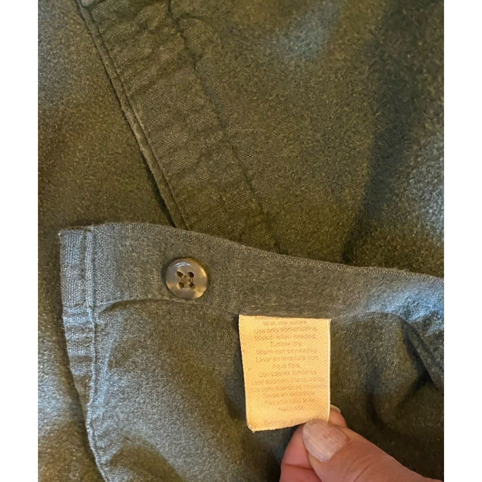 St. Johns Bay VTG St Johns Bay Chamois Cloth Button Shirt Men's LT Green Size US L / EU 52-54 / 3 - 6 Thumbnail