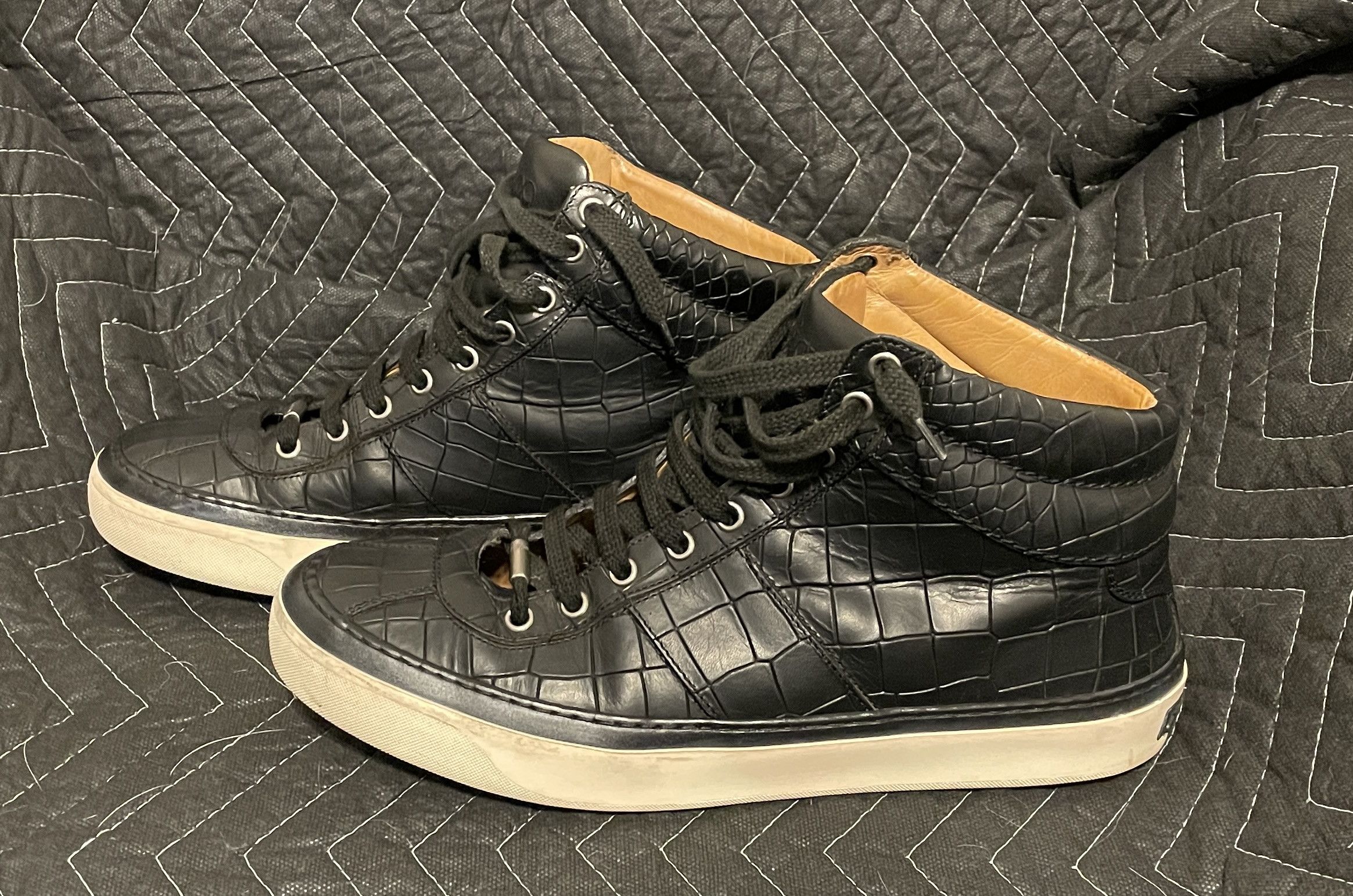 Jimmy Choo Jimmy Choo men high top snake sneakers Size US 9 / EU 42 - 3 Thumbnail