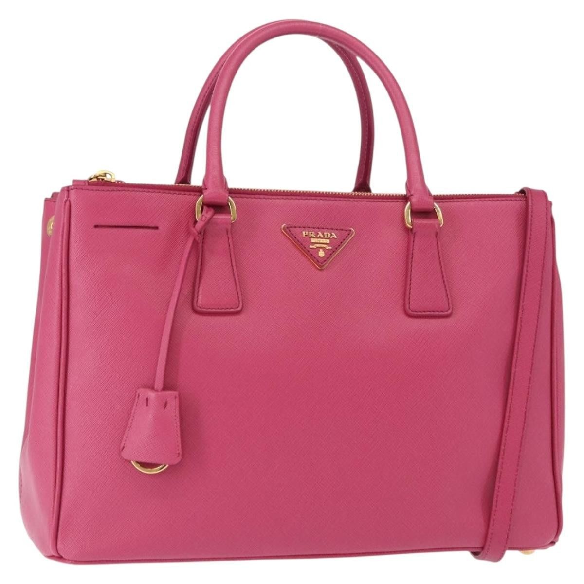 Prada Prada Double Zip Lux Tote Saffiano Leather Size ONE SIZE - 1 Thumbnail
