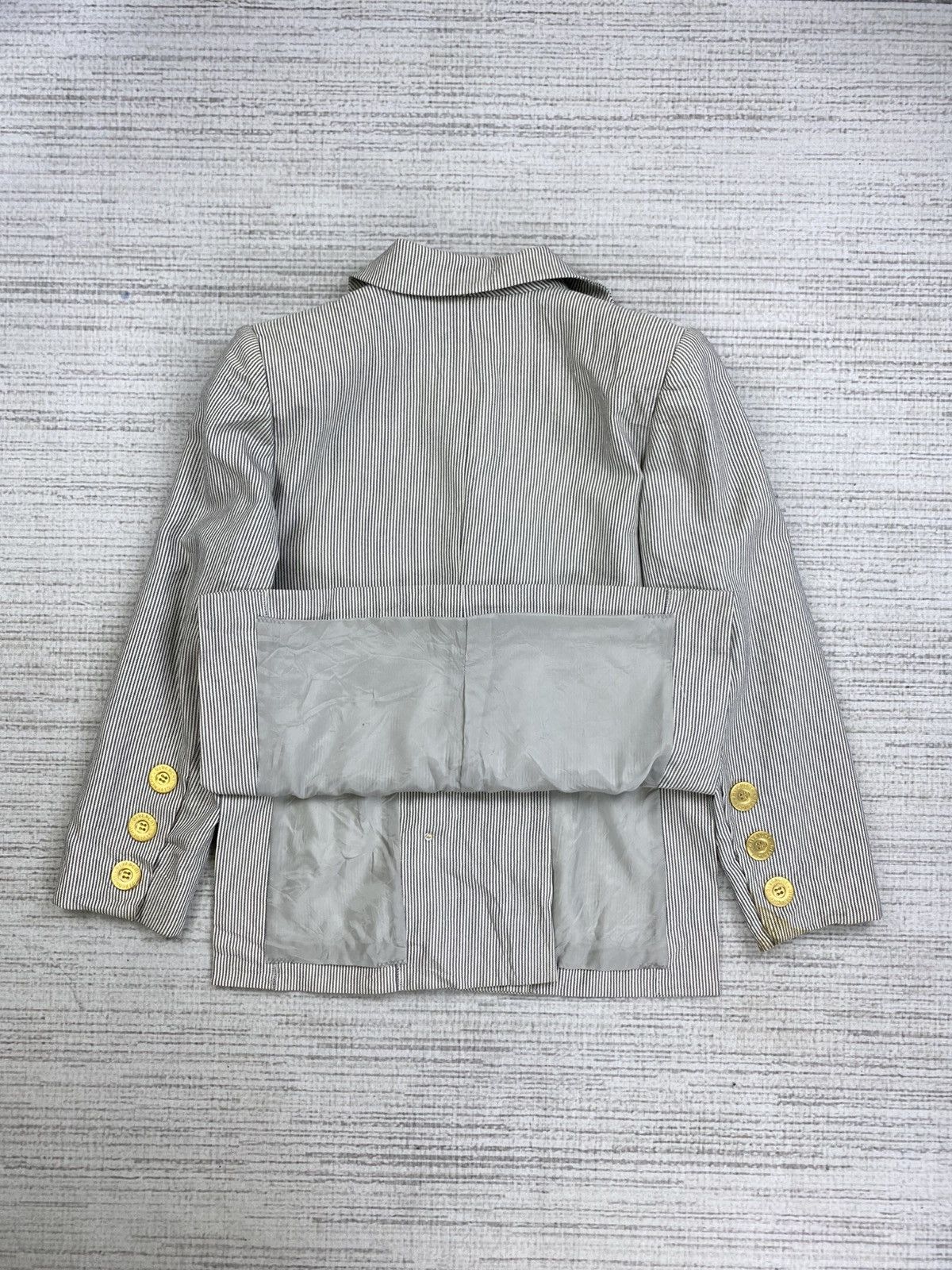 Givenchy × Vintage Vintage GIVENCHY Herringbone Stripe Double Collar Blazer Size US M / EU 48-50 / 2 - 7 Thumbnail