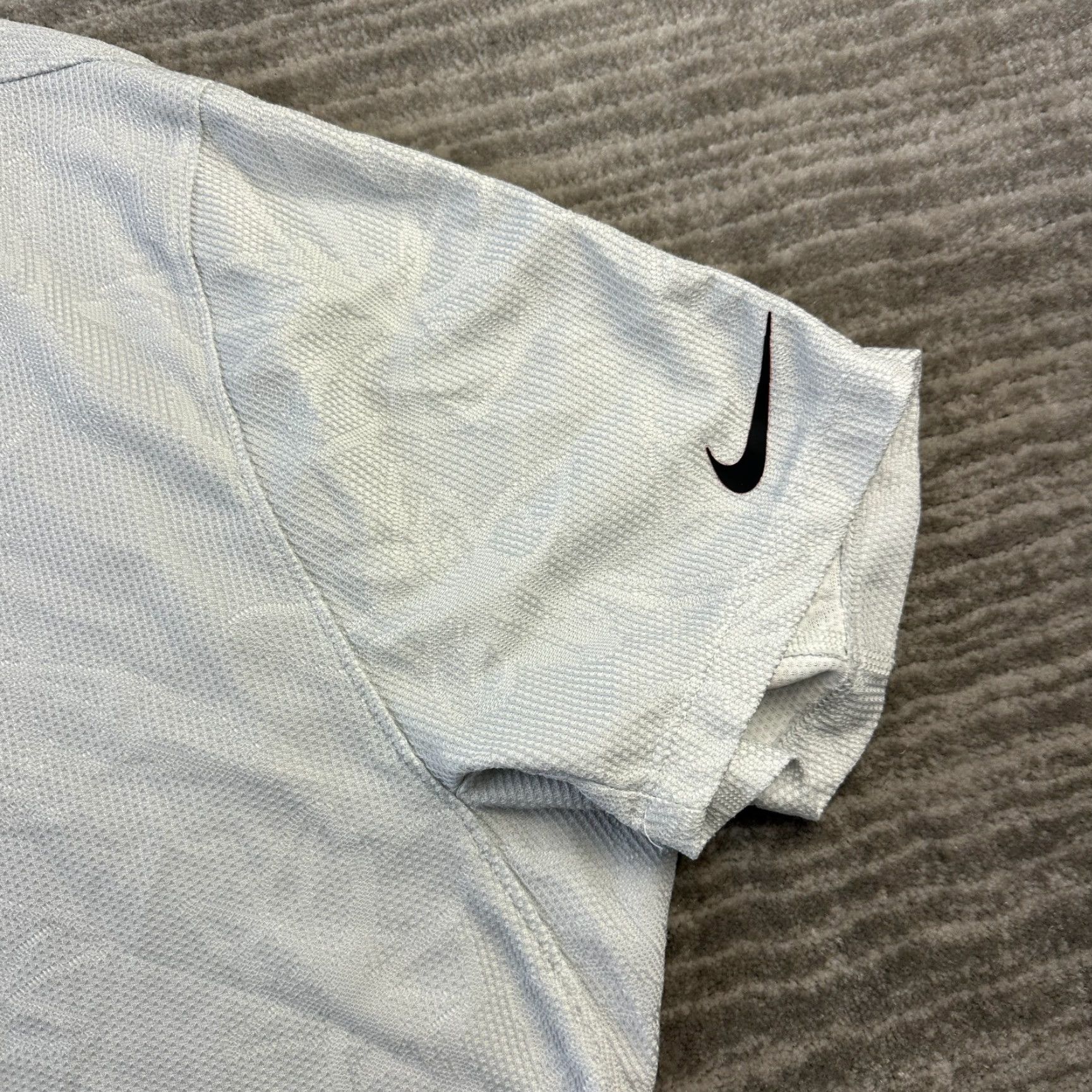 Nike Nike Tiger Woods Polo Shirt Mens XL Gray Dri Fit Golf Short Sleeve Collared Stretch Breathable Advanced Size US XL / EU 56 / 4 - 4 Thumbnail