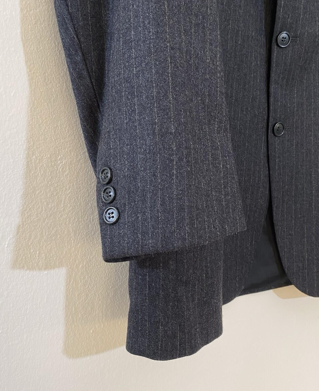 Brooks Brothers Brooks Brothers 43R Charcoal Pin Stripe Three Button Blazer Size 38R - 5 Thumbnail