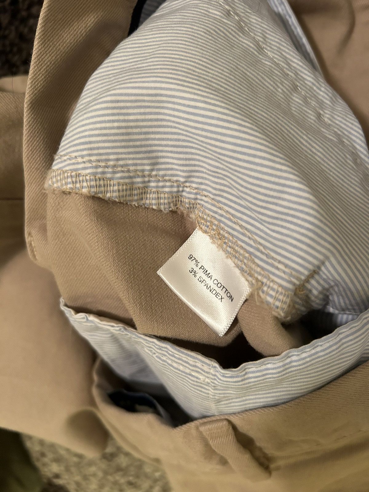 Peter Millar Peter Millar Flat Front Pilot Twill Khaki Pants Pima ME0B06 Size US 34 / EU 50 - 8 Thumbnail