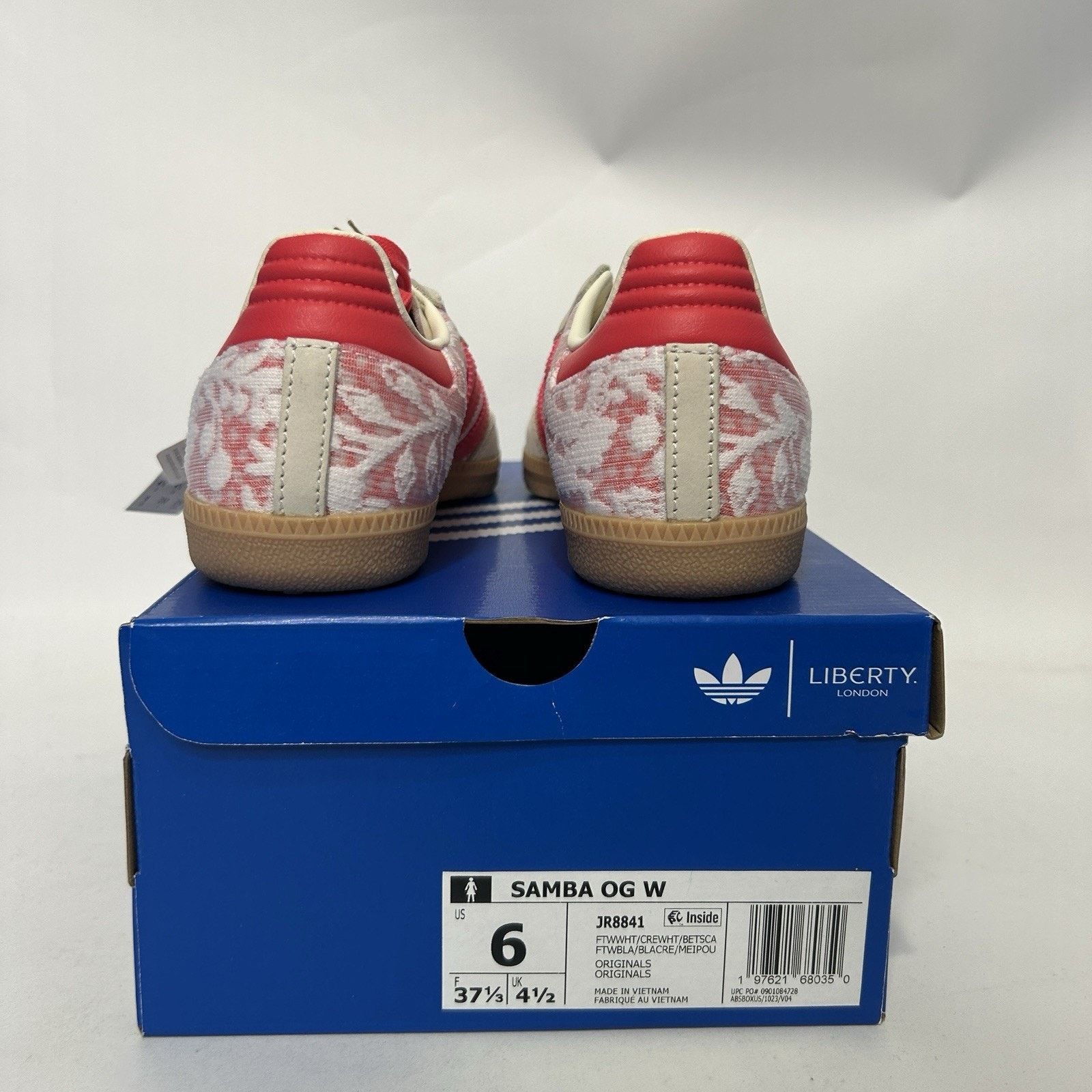 Adidas Adidas Samba OG X Liberty London - “Better Scarlet” JR8841 Size US 6 / IT 36 - 4 Thumbnail