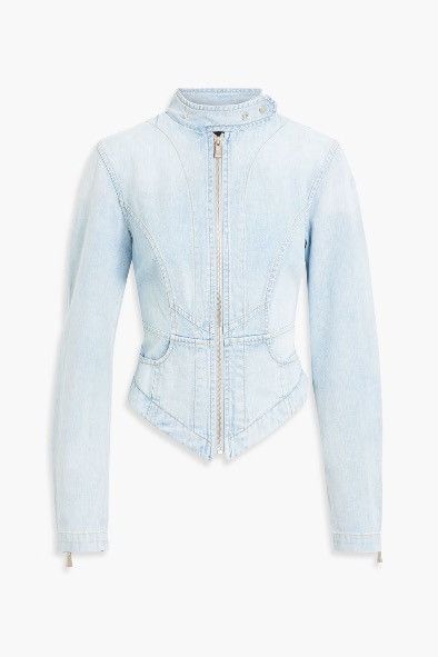 EB Denim EB Denim St. Crotix Asymmetric Corset Denim Jacket Size XS Size XS / US 0-2 / IT 36-38 - 1 Thumbnail