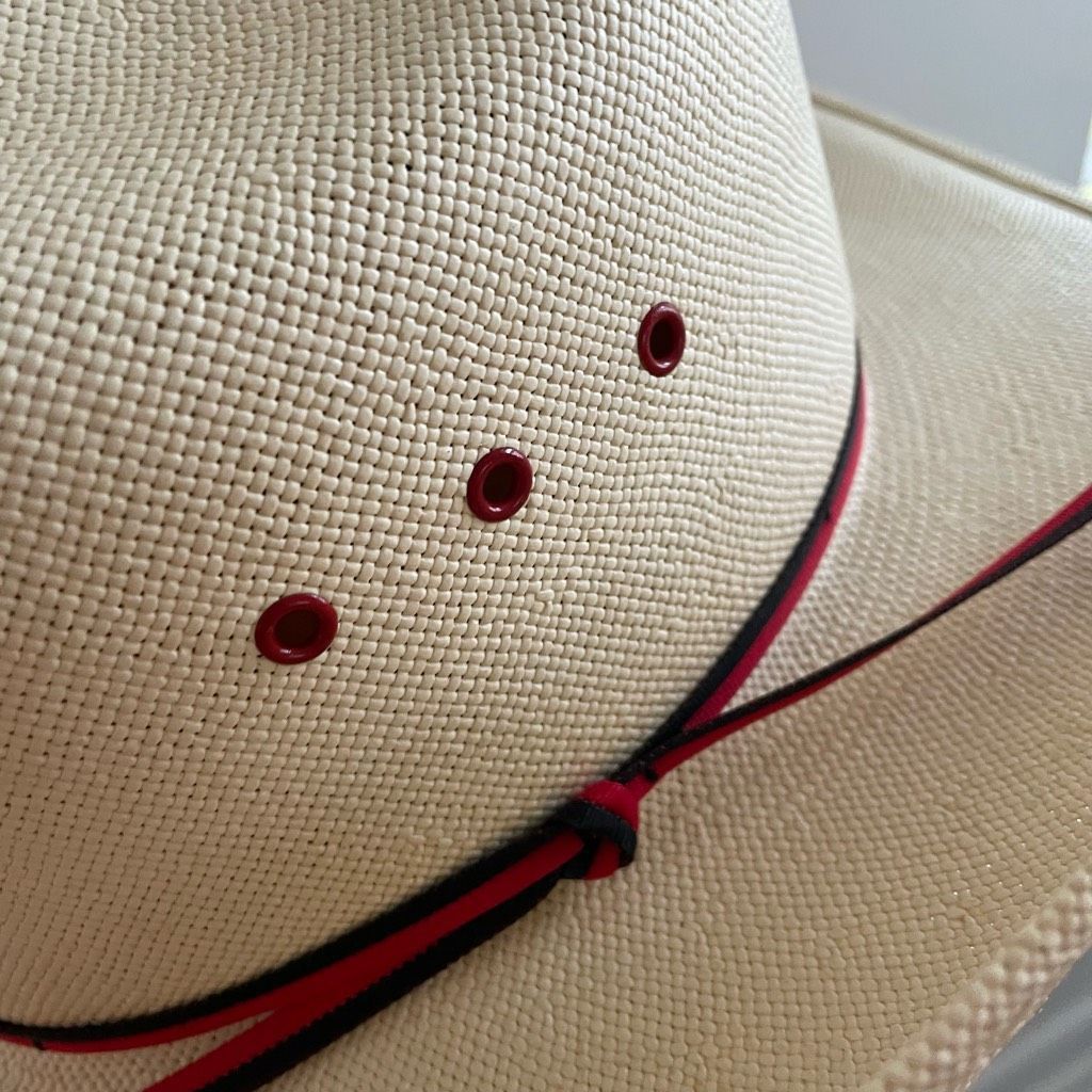 Other Genuine Shantung Straw Cowboy Cowgirl Hat 21” Small Size ONE SIZE - 5 Thumbnail