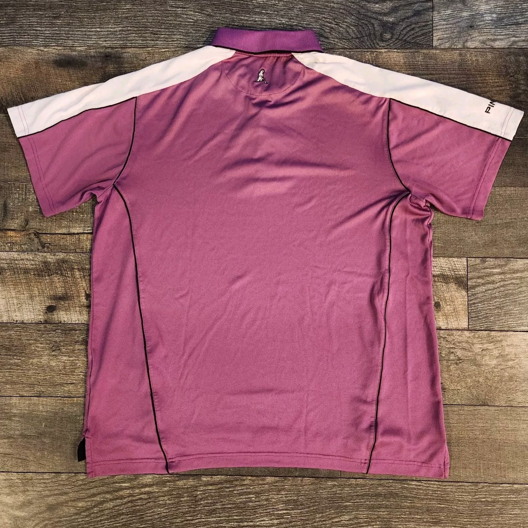 Vintage PING Golf Polo Shirt Men L Purple Pink Performance Short Sleeve Shirt Polo, Striped, Logo, Classic, Sports, Preppy Size US L / EU 52-54 / 3 - 2 Thumbnail