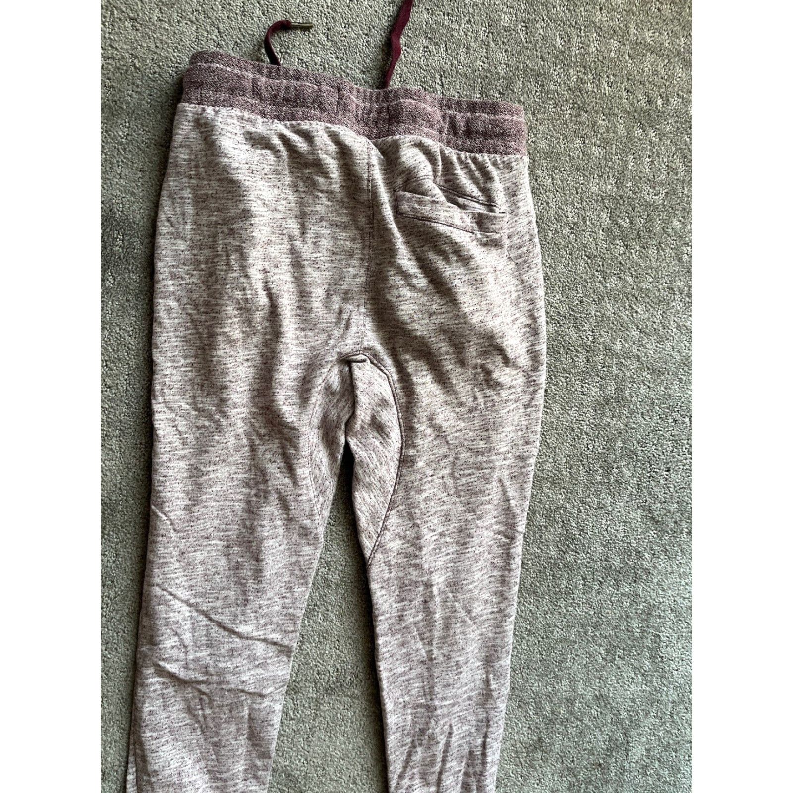 Vintage Aéropostale Sweatpants XS Maroon Drawstring Elastic Waist Women’s Regular Tapered Leg Pockets Size 26" / US 2 / IT 38 - 4 Thumbnail