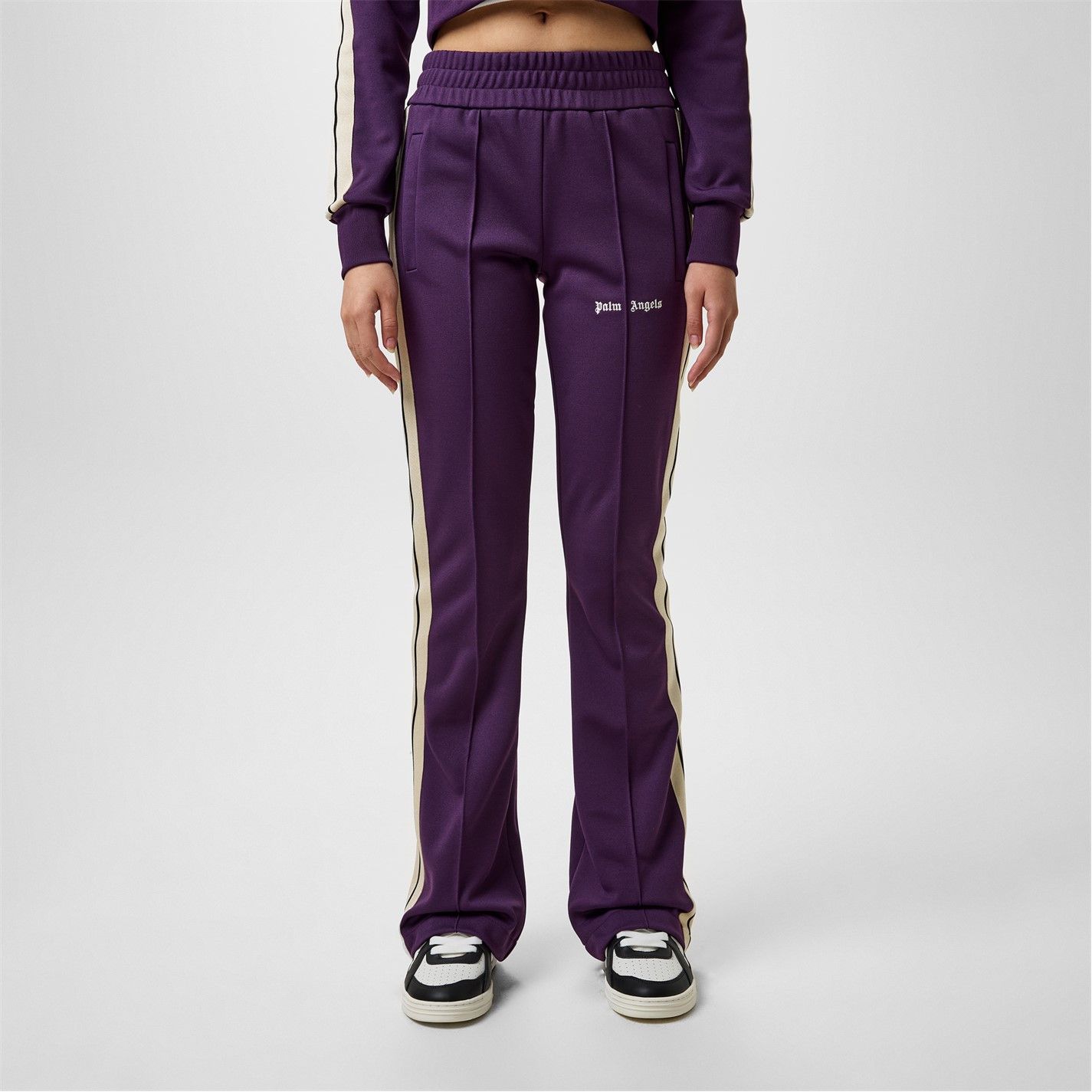 Palm Angels o1g2r1mq0325 Classic Logo Track Pant in Plum & White Size 27" / US 4 / IT 40 - 3 Thumbnail
