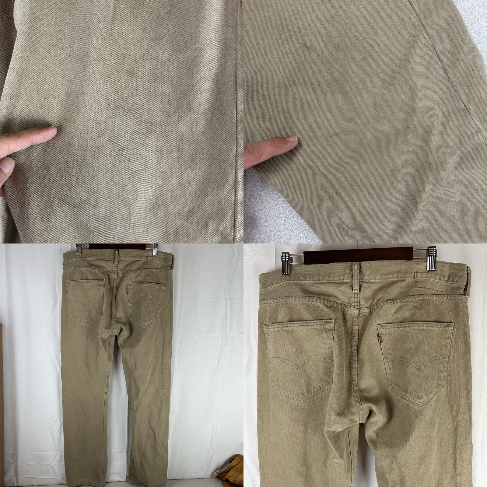 Levi's Levi's 501 Jeans Mens Regular 36x32 Straight Denim Button Fly Khaki 5-Pocket USA Cowboy 90s Vintage No Size US 36 / EU 52 - 8 Thumbnail