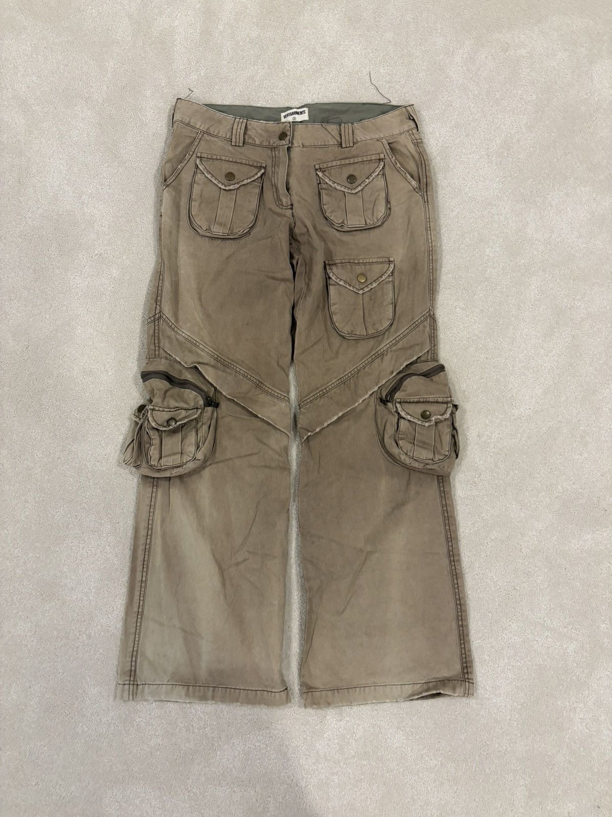 Japanese Brand VERTGARMENTS Wide Leg Canvas Cargo Pants Size US 32 / EU 48 - 11 Thumbnail