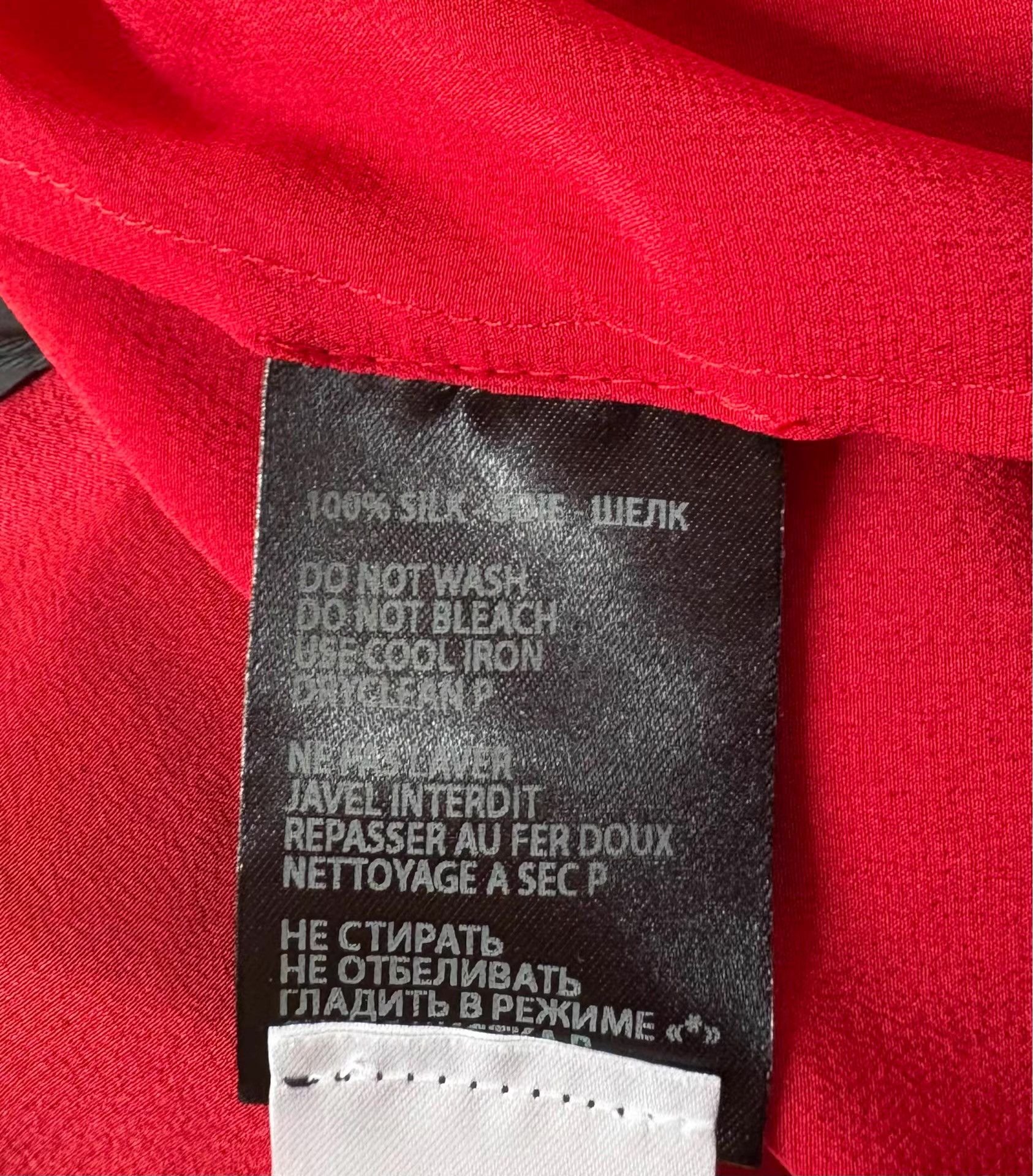 Haider Ackermann Haider Ackermann Women's Red Silk Kimono Shirt Ｑ21 Size M / US 6-8 / IT 42-44 - 6 Thumbnail