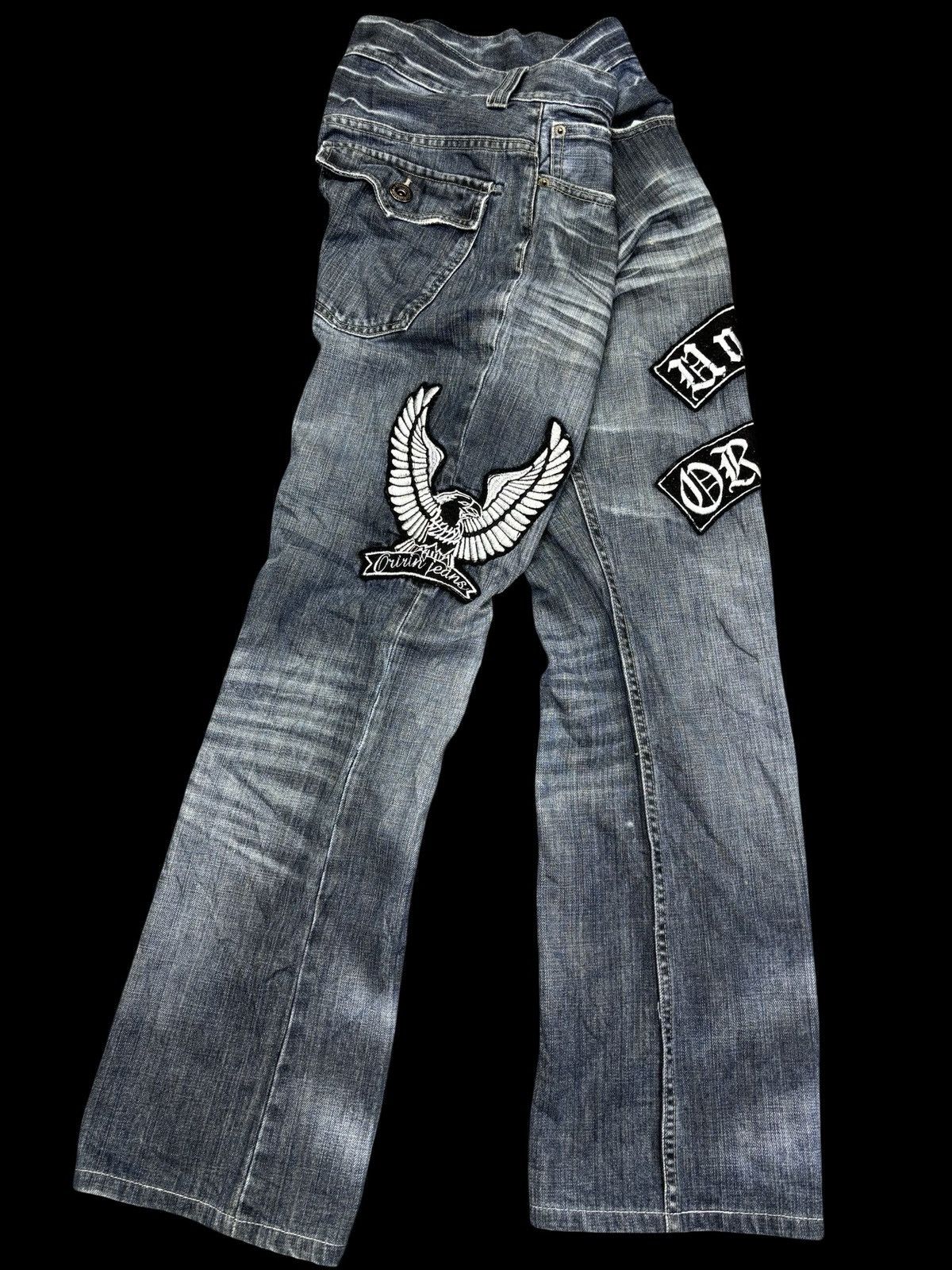Japanese Brand 💥Flare💥Insane Oririn Crazy Fades Denim F858 Size US 33 - 1 Thumbnail