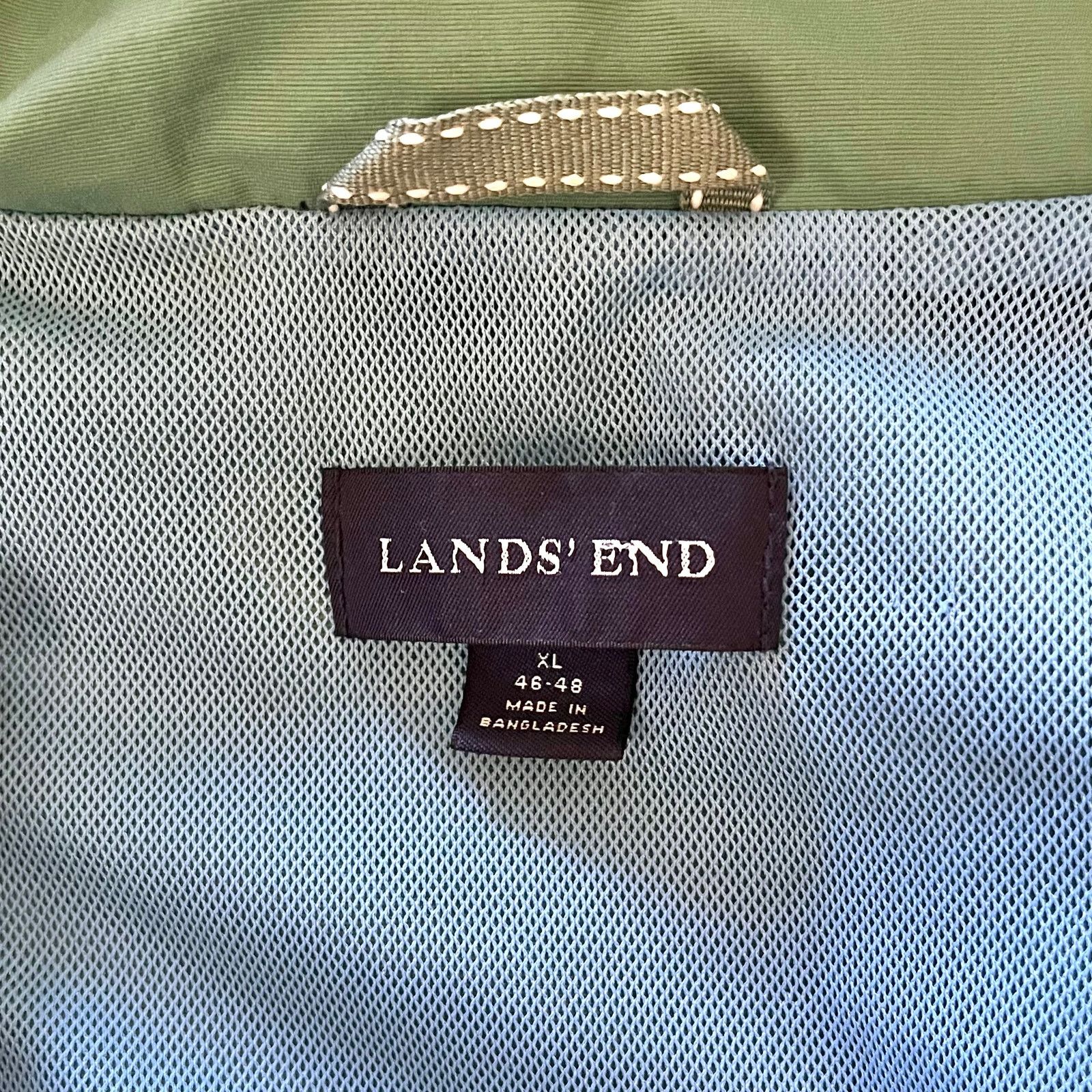 Lands' End Lands' End Convertible Green Hooded Windbreaker Rain Jacket Size US XL / EU 56 / 4 - 4 Thumbnail