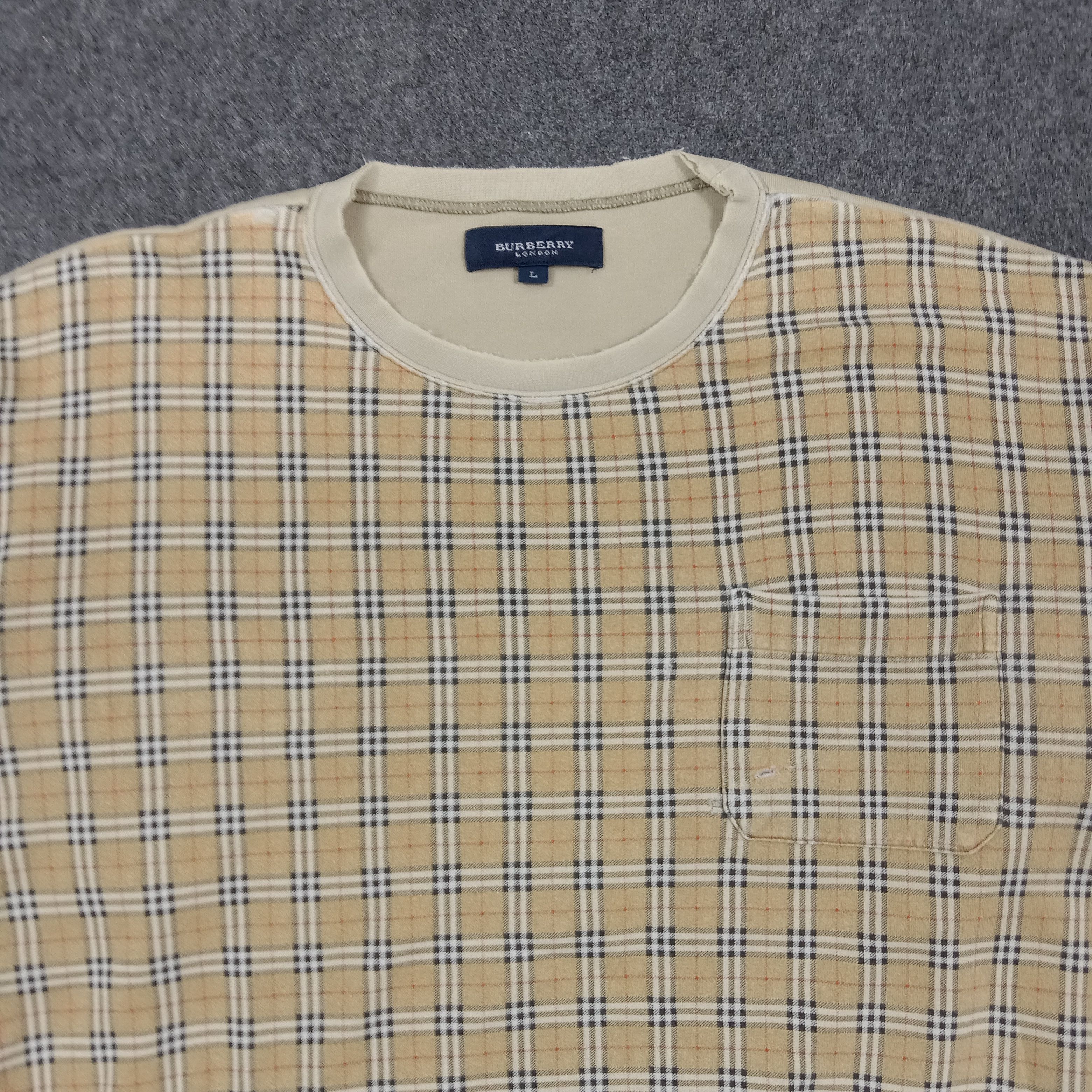 Burberry Burberry Nova Check Pocket Sweatshirt C274N11 Size US L / EU 52-54 / 3 - 2 Thumbnail