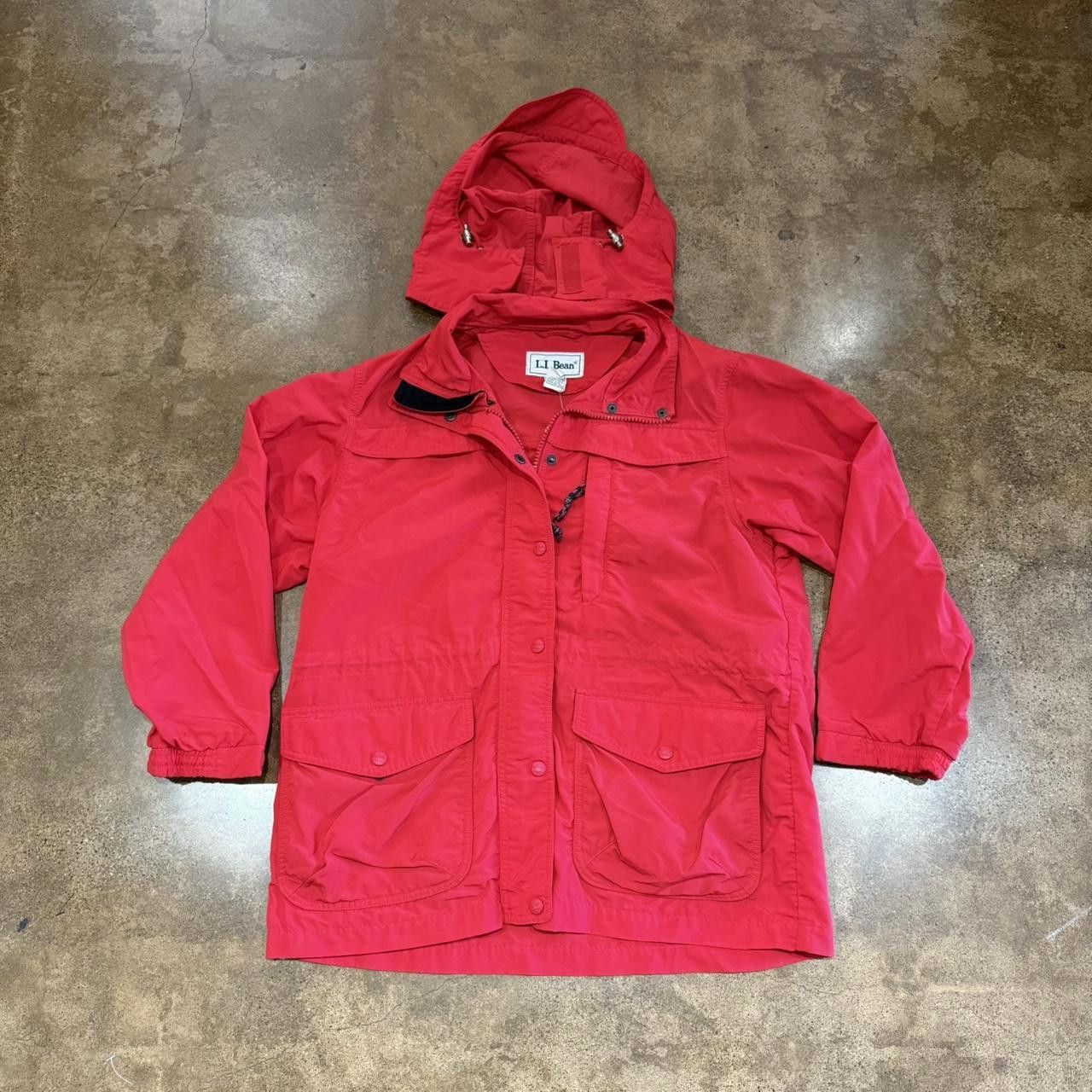 Designer Red LL Bean Windbreaker Jacket Size S / US 4 / IT 40 - 2 Thumbnail