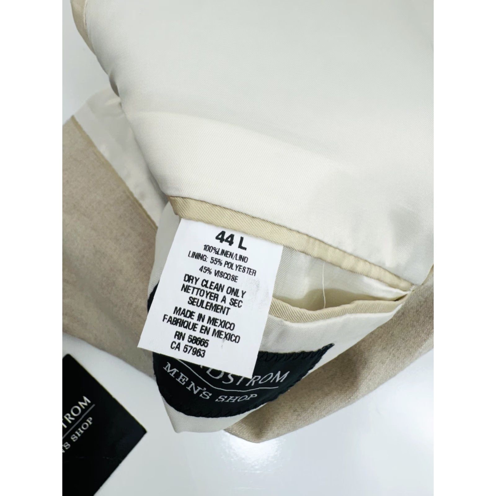 Nordstrom Nordstrom Blazer Linen Mens 44 L Beige Shirt Jacket Vest & Blazer Big & Tall NORDSTROM w TAG Size US S / EU 44-46 / 1 - 8 Thumbnail