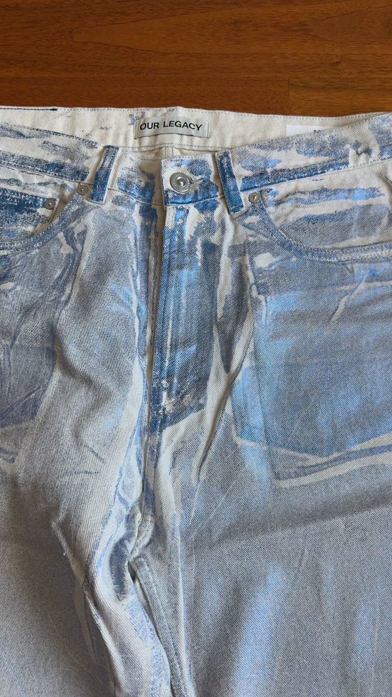 Our Legacy Our Legacy Brush Heavy weight bright straight long jeans Size US 33 - 3 Thumbnail