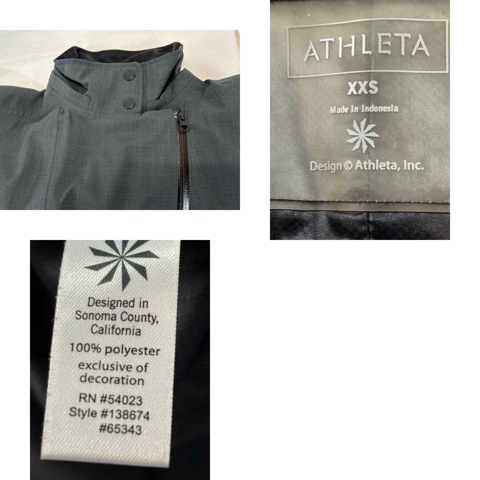 Athleta Athleta Jacket Sz XXS Gray Waterproof Wetlands Trench Rain Coat Outdoor No Hood Size XXS / US 00 / IT 34 - 8 Thumbnail